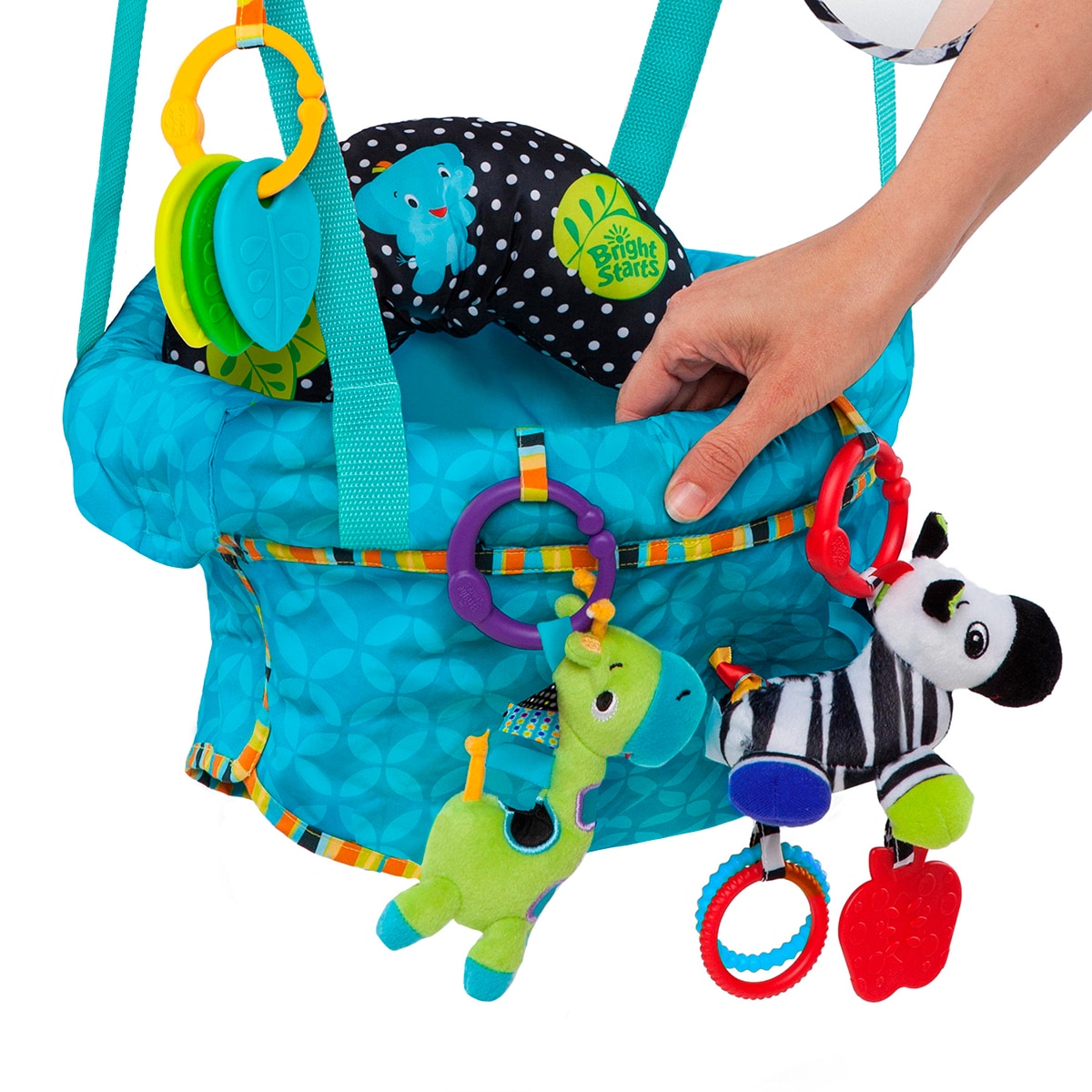 Saltador de Porta + Bright Starts + Bounce 'n Spring Deluxe Door Jumper Multicolor-5