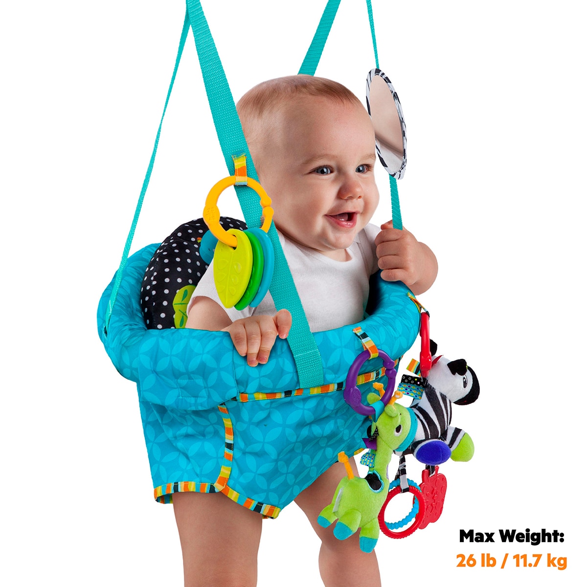 Saltador de Porta + Bright Starts + Bounce 'n Spring Deluxe Door Jumper Multicolor-6