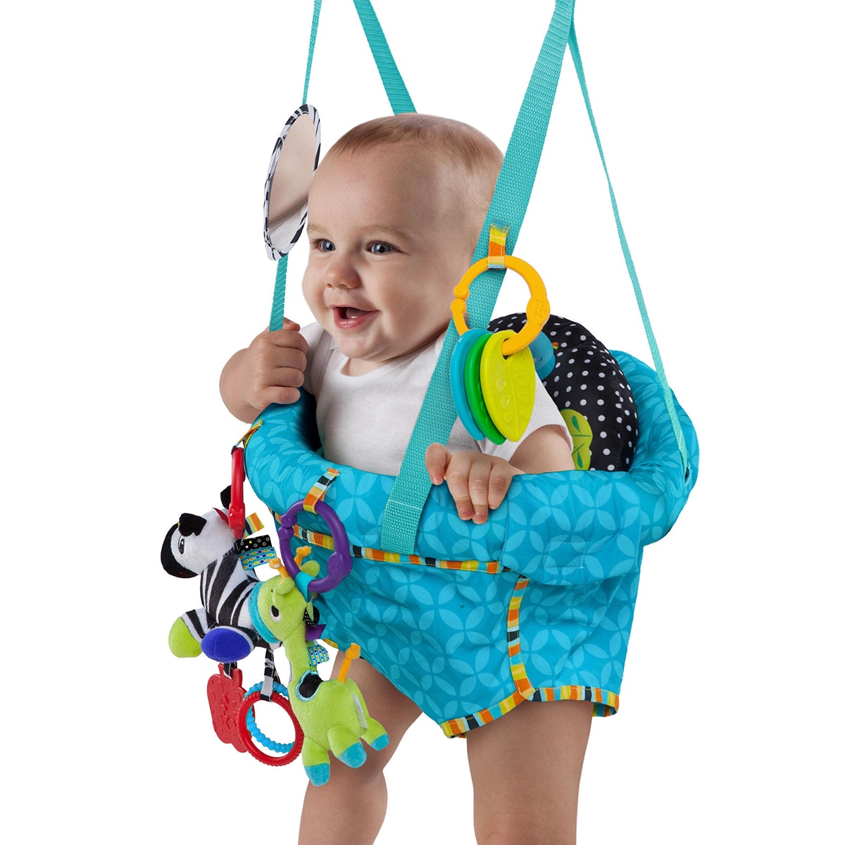 Saltador de Porta + Bright Starts + Bounce 'n Spring Deluxe Door Jumper Multicolor-7