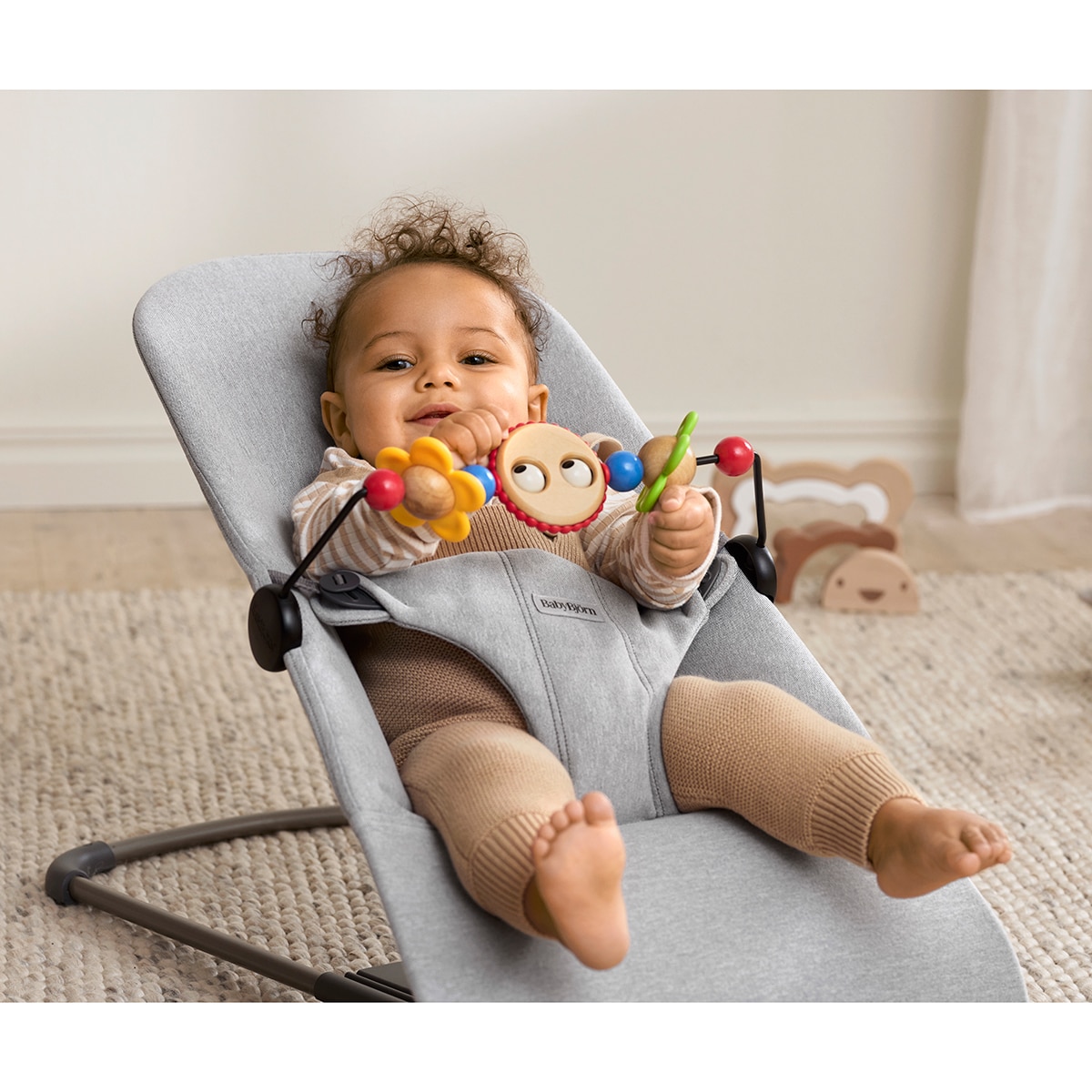 Brinquedo de madeira para Rede Balance multicolor Multicolor-2