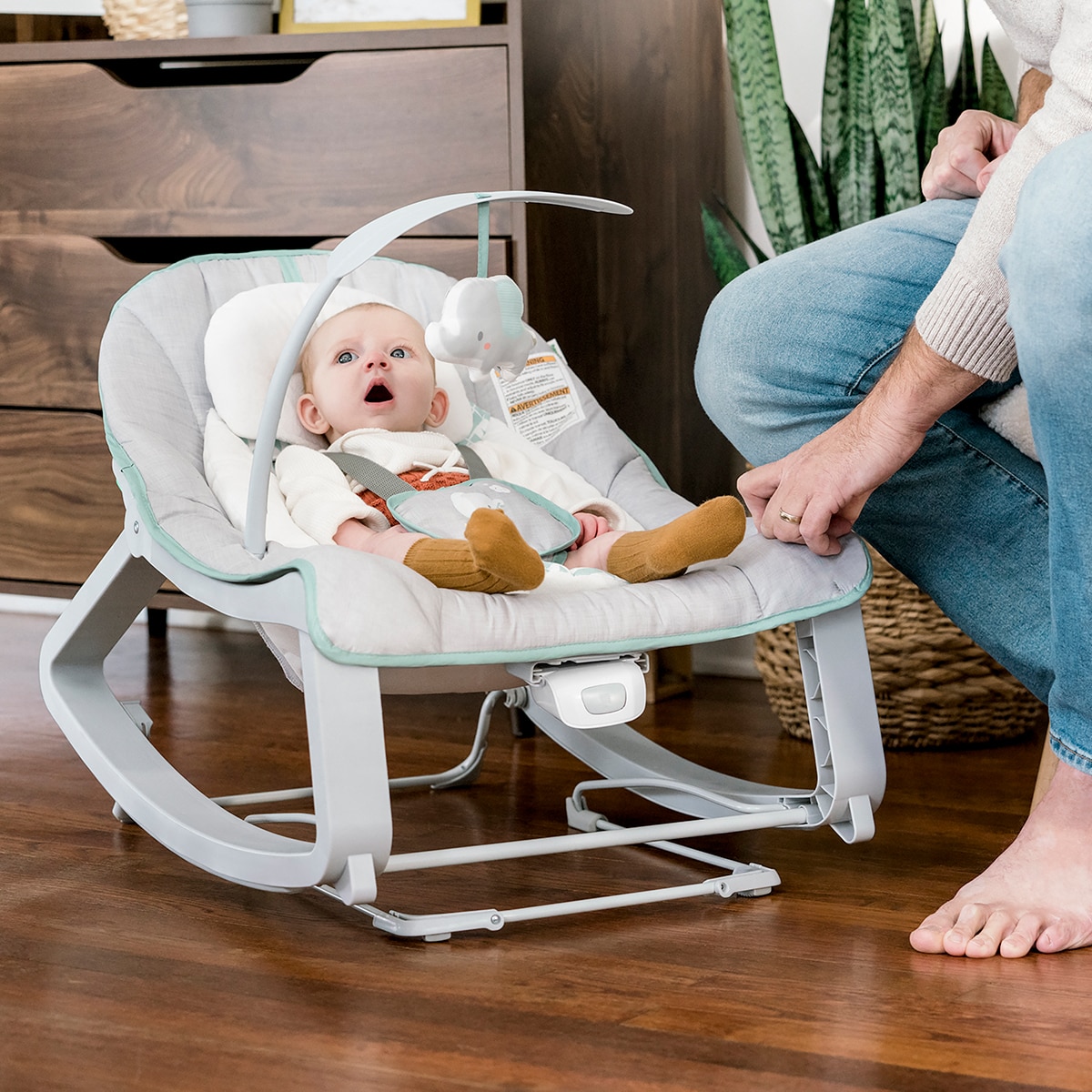 Espreguiçadeira Grow White Me Bounce & Rock Seat Weaver multicolor Multicolor-9