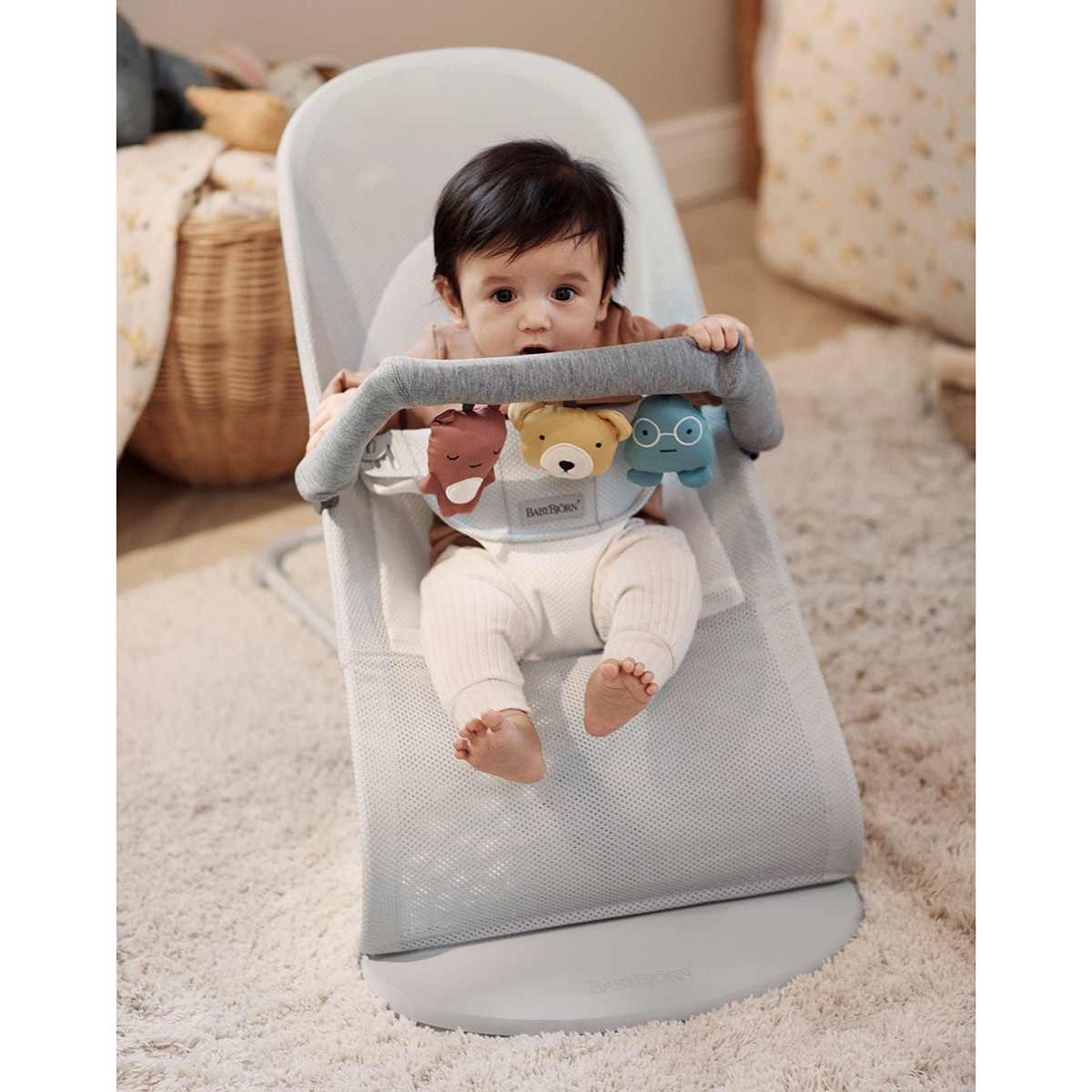 Hamaca Babybjörn Balance Soft tejido Mesh - Gris claro Gris claro-6