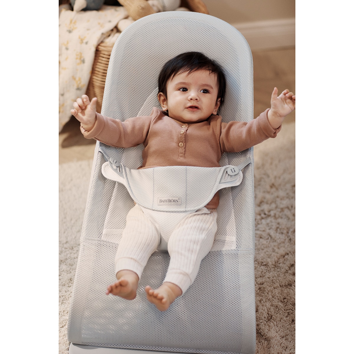 Hamaca Babybjörn Balance Soft tejido Mesh - Gris claro Gris claro-7