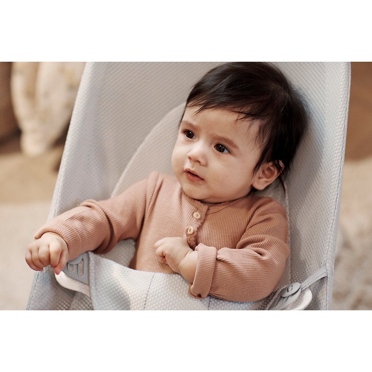 Hamaca Babybjörn Balance Soft tejido Mesh - Gris claro Gris claro-8
