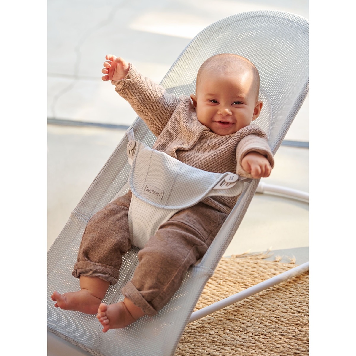 Hamaca Babybjörn Balance Soft tejido Mesh - Gris claro Gris claro-9