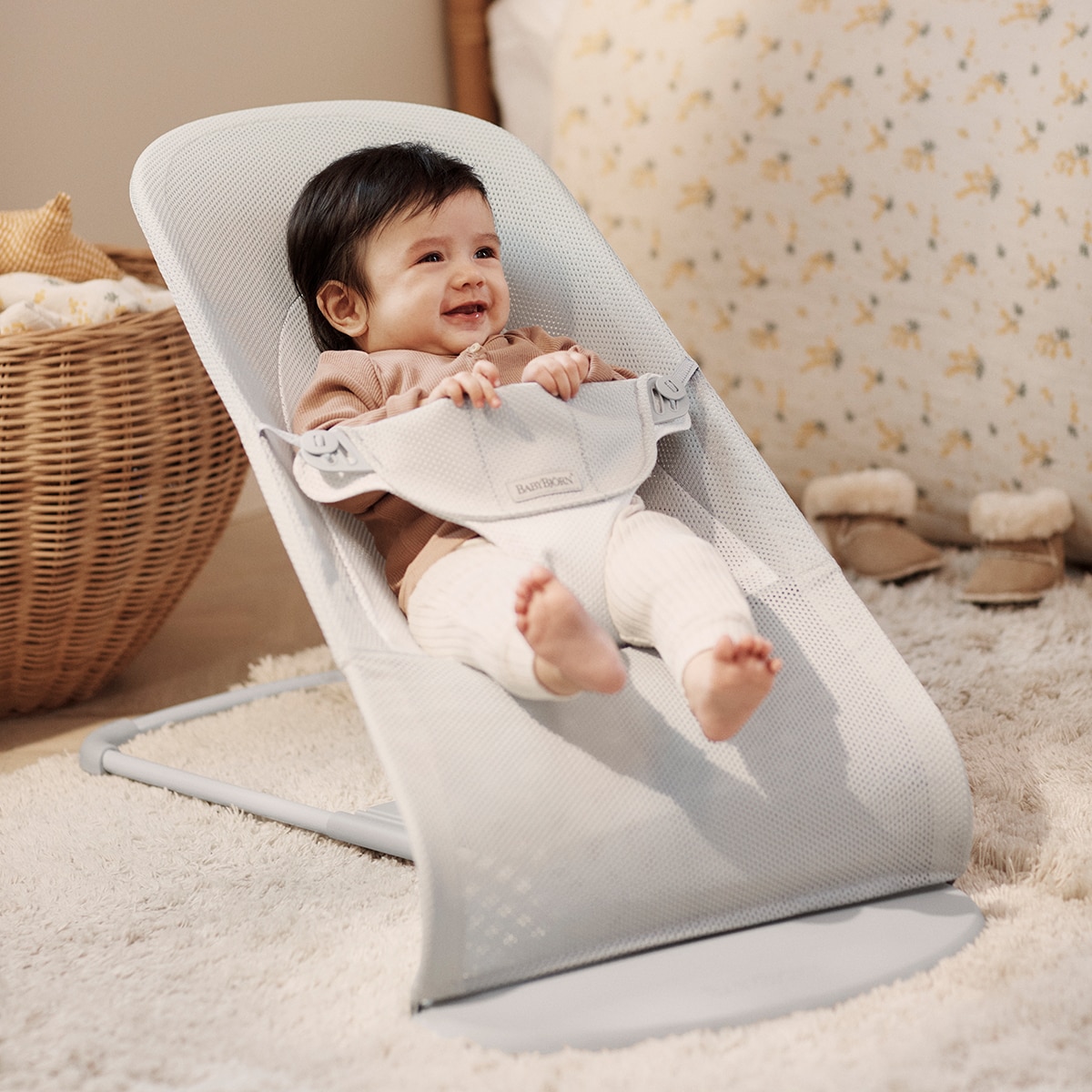 Hamaca Babybjörn Balance Soft tejido Mesh - Gris claro Gris claro-12