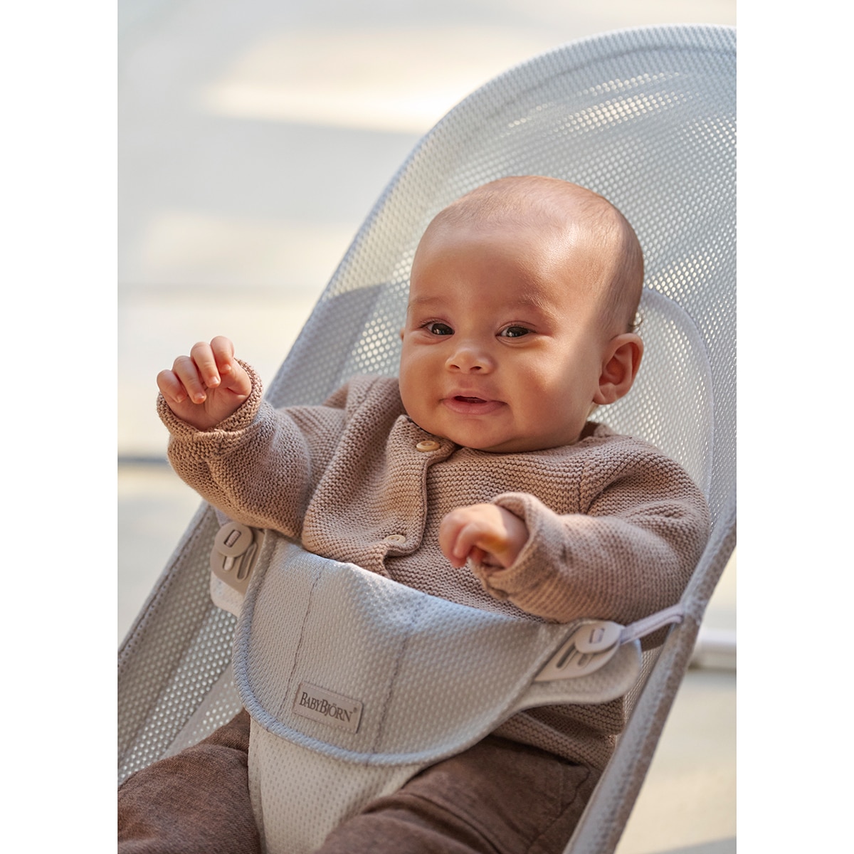 Hamaca Babybjörn Balance Soft tejido Mesh - Gris claro Gris claro-13