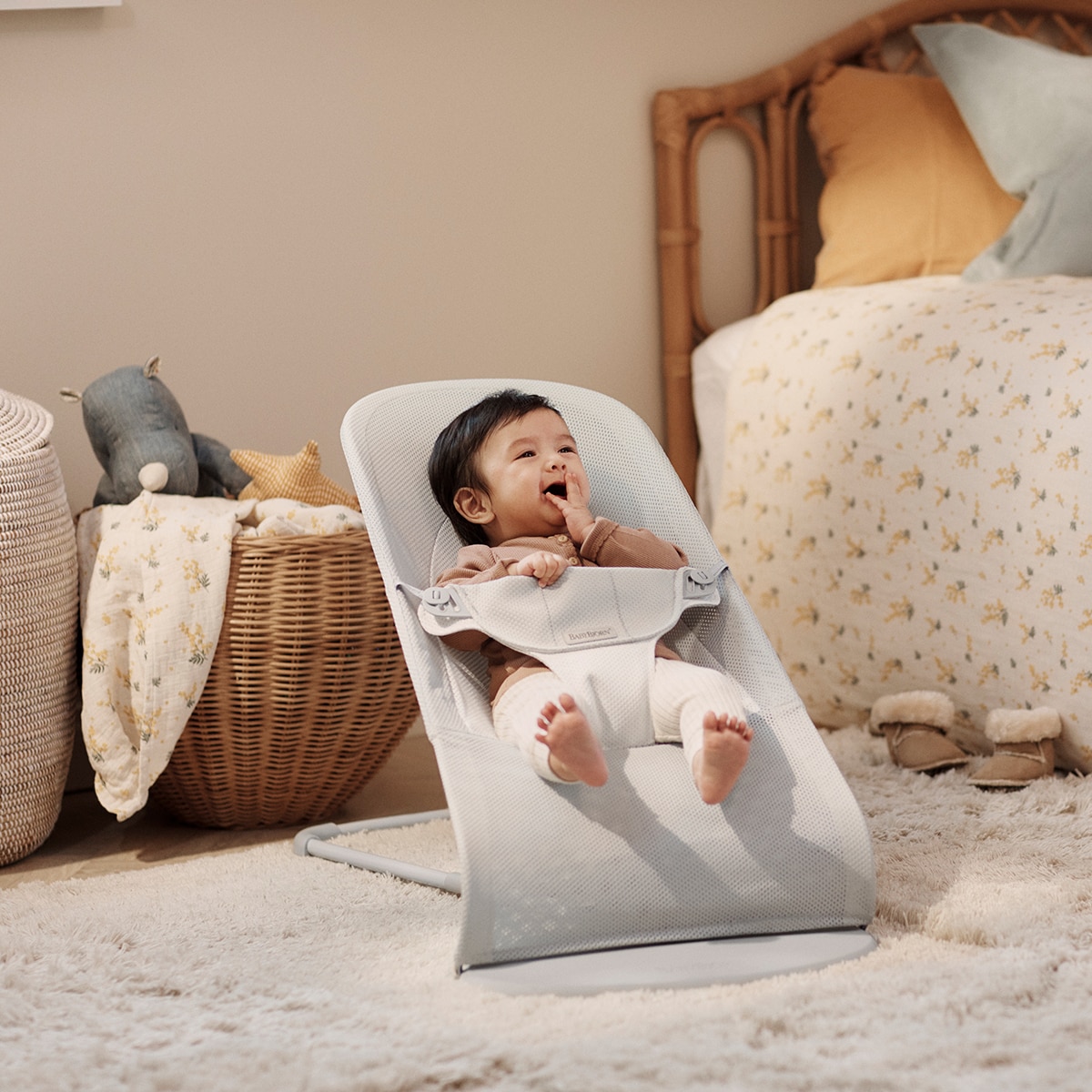 Hamaca Babybjörn Balance Soft tejido Mesh - Gris claro Gris claro-14