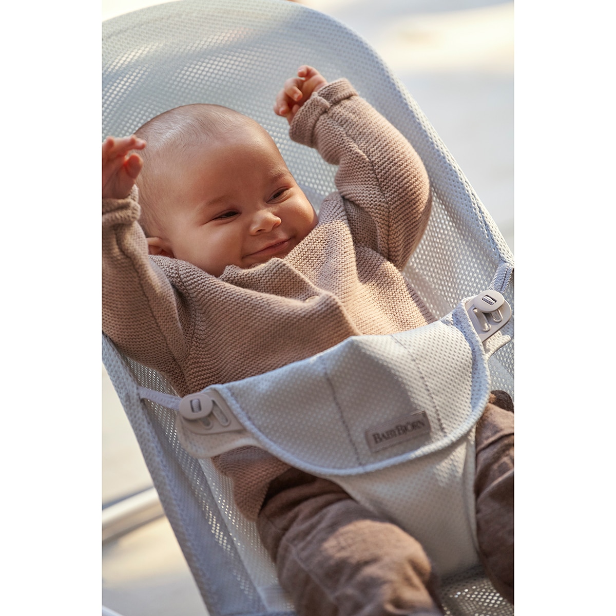 Hamaca Babybjörn Balance Soft tejido Mesh - Gris claro Gris claro-15