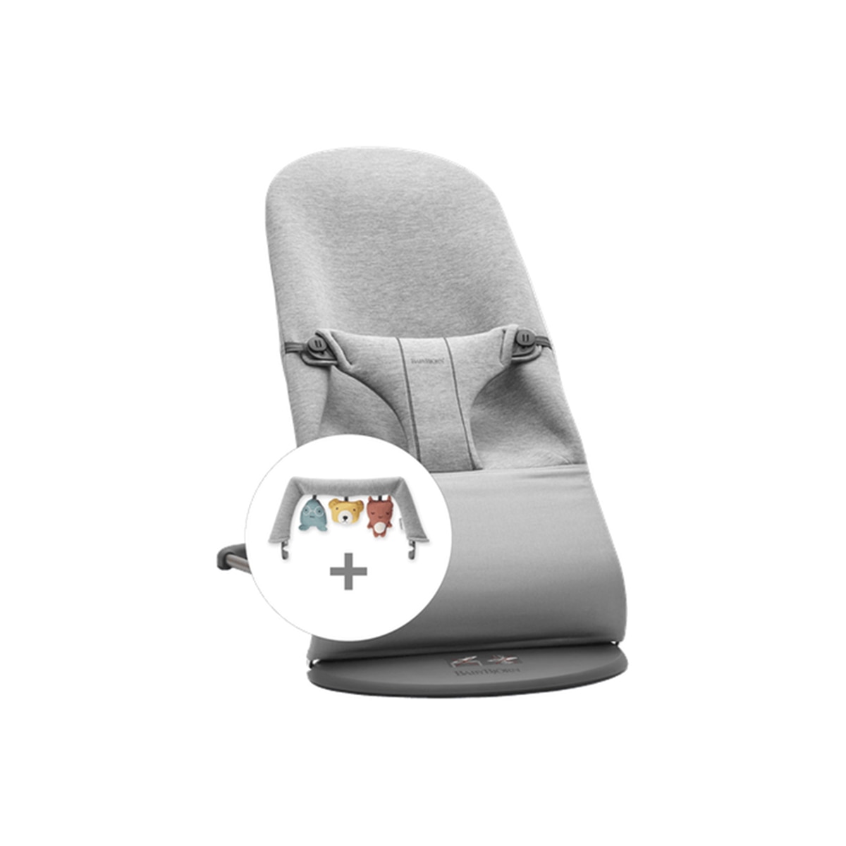 Espreguiçadeira Bliss 3D com Brinquedo Cinzento-1