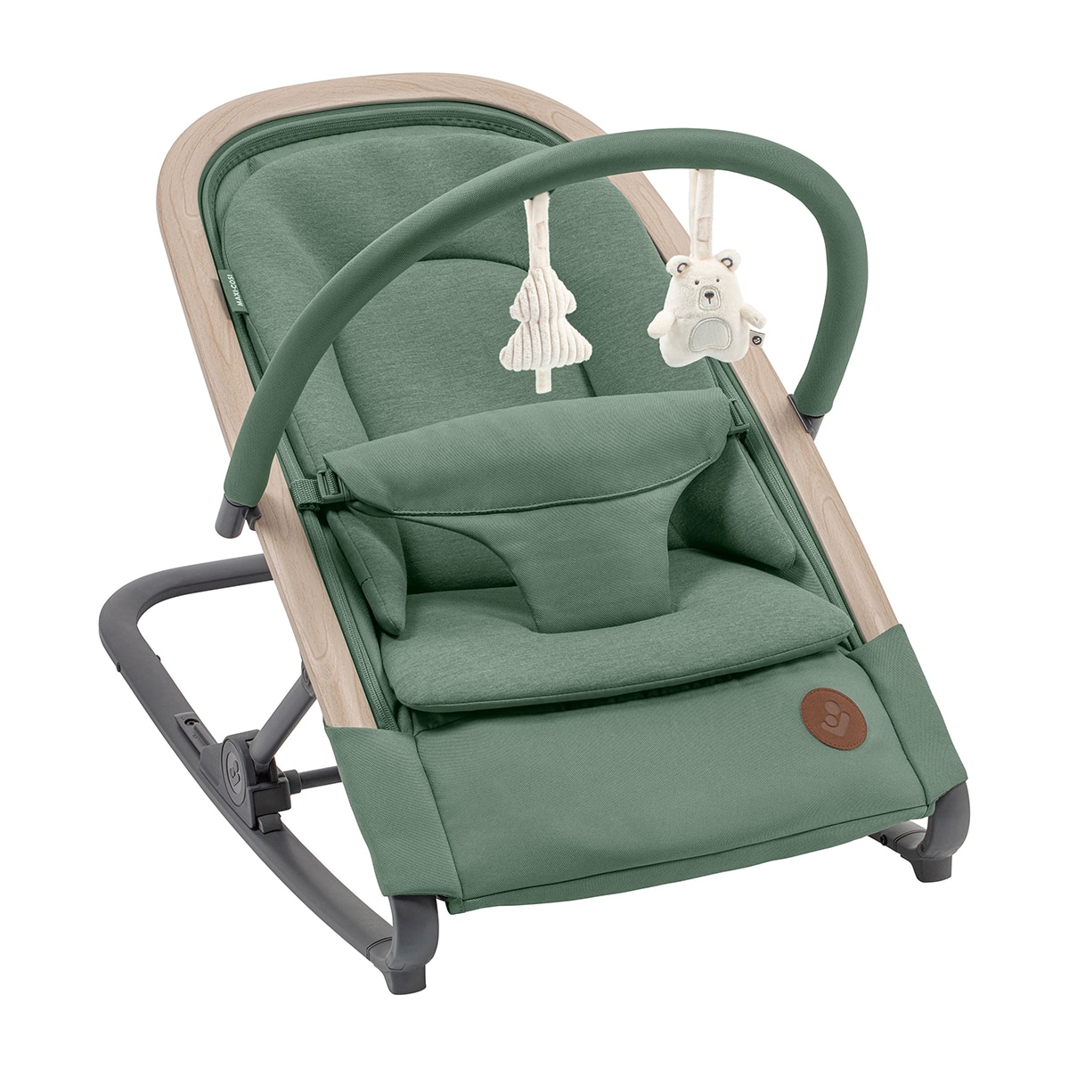 Hamaca Kori Maxi-Cosi con arco de juegos, hasta los 15kg - Verde militar Verde militar-2