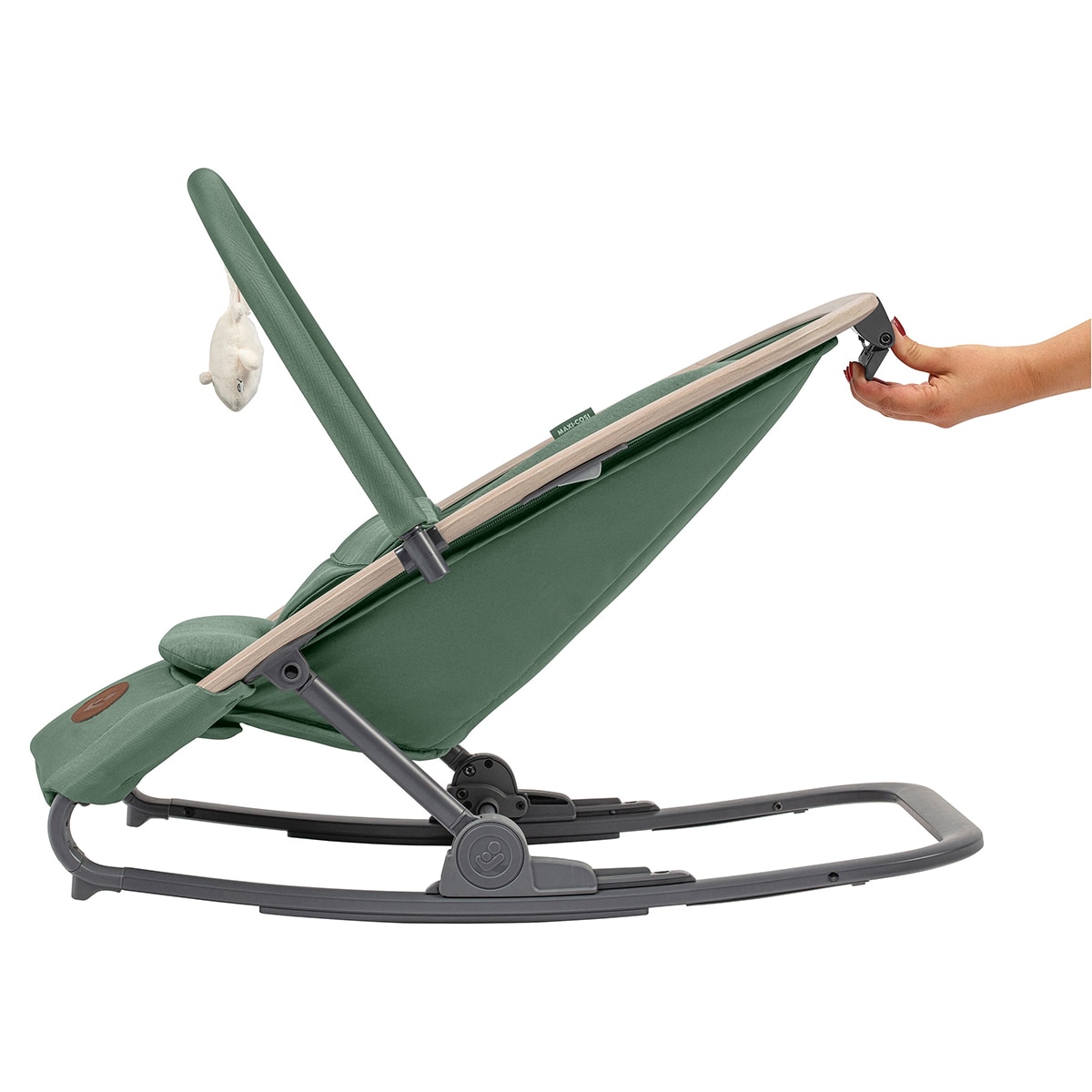 Hamaca Kori Maxi-Cosi con arco de juegos, hasta los 15kg - Verde militar Verde militar-16