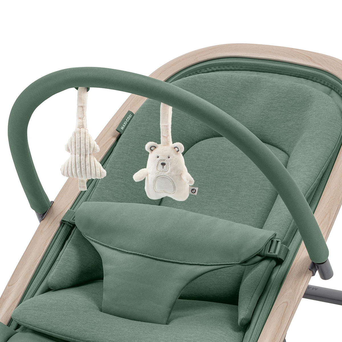 Hamaca Kori Maxi-Cosi con arco de juegos, hasta los 15kg - Verde militar Verde militar-18