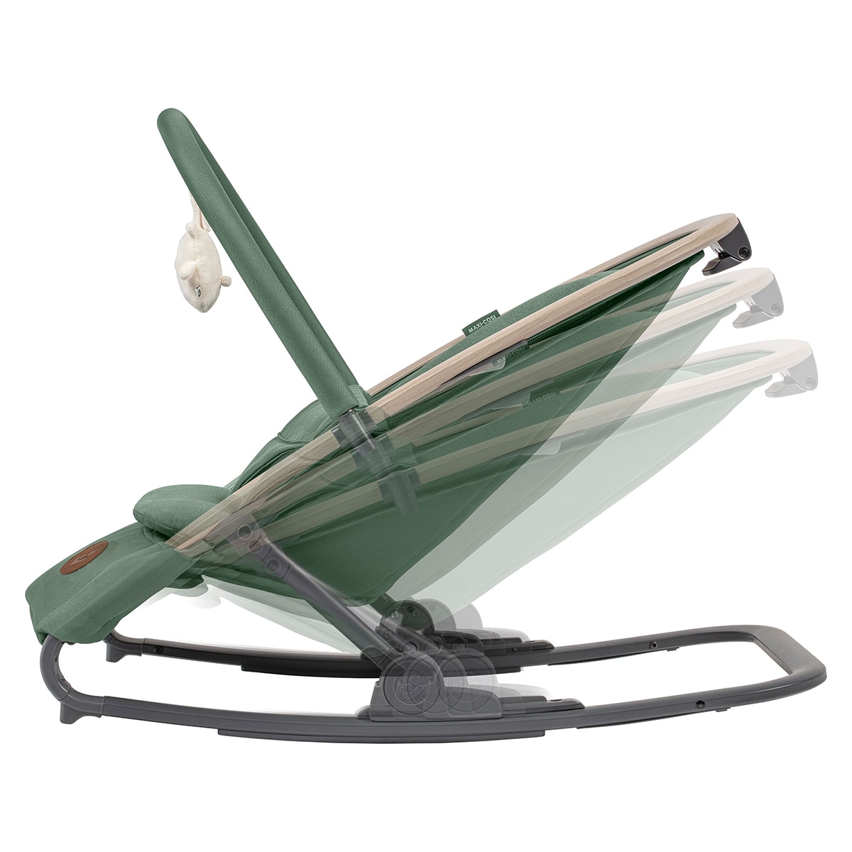 Hamaca Kori Maxi-Cosi con arco de juegos, hasta los 15kg - Verde militar Verde militar-20