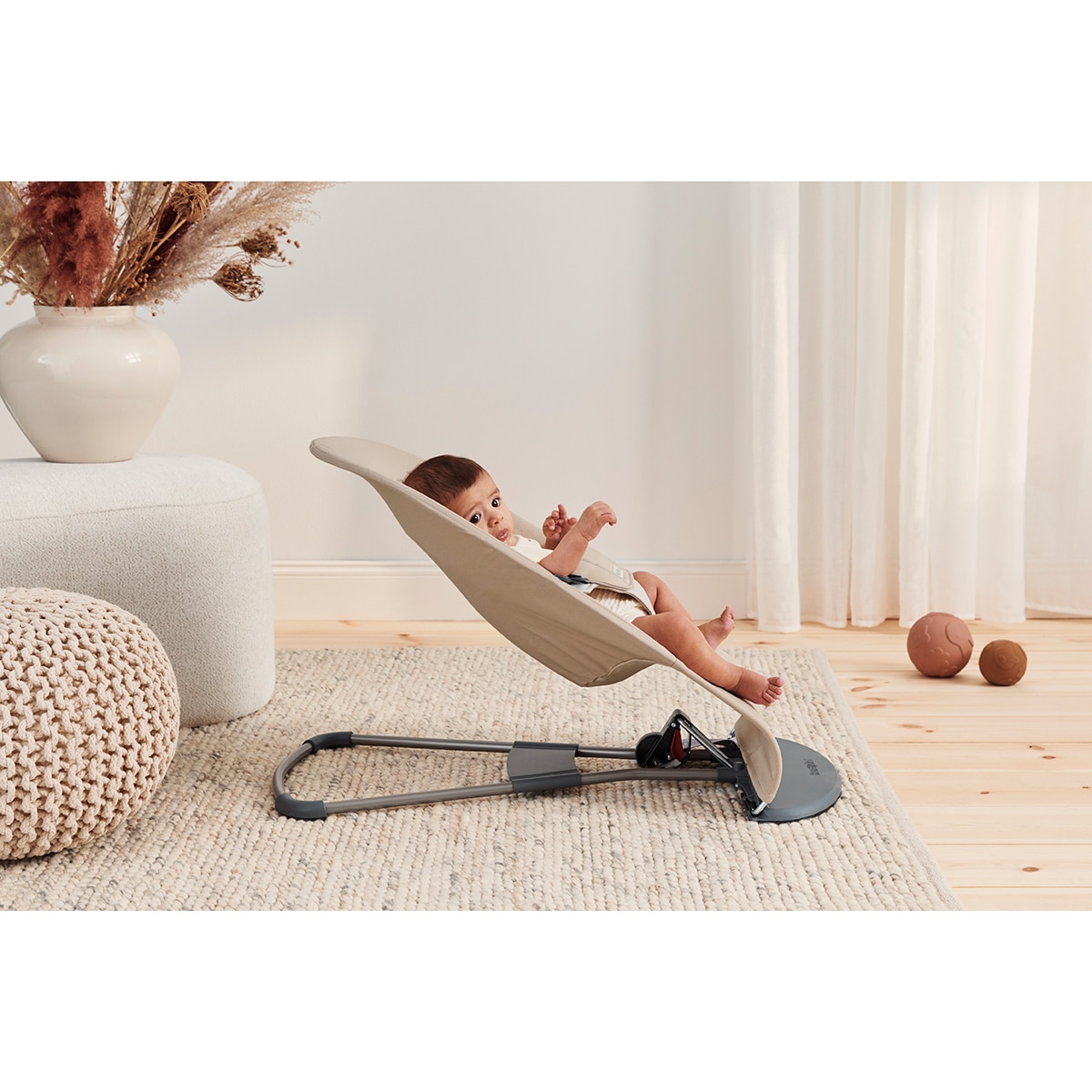 Espreguiçadeira Balance Soft em Tecido Woven Bege-3
