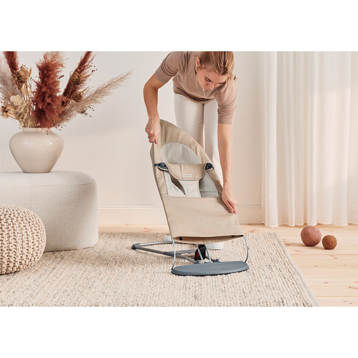 Espreguiçadeira Balance Soft em Tecido Woven Bege-8
