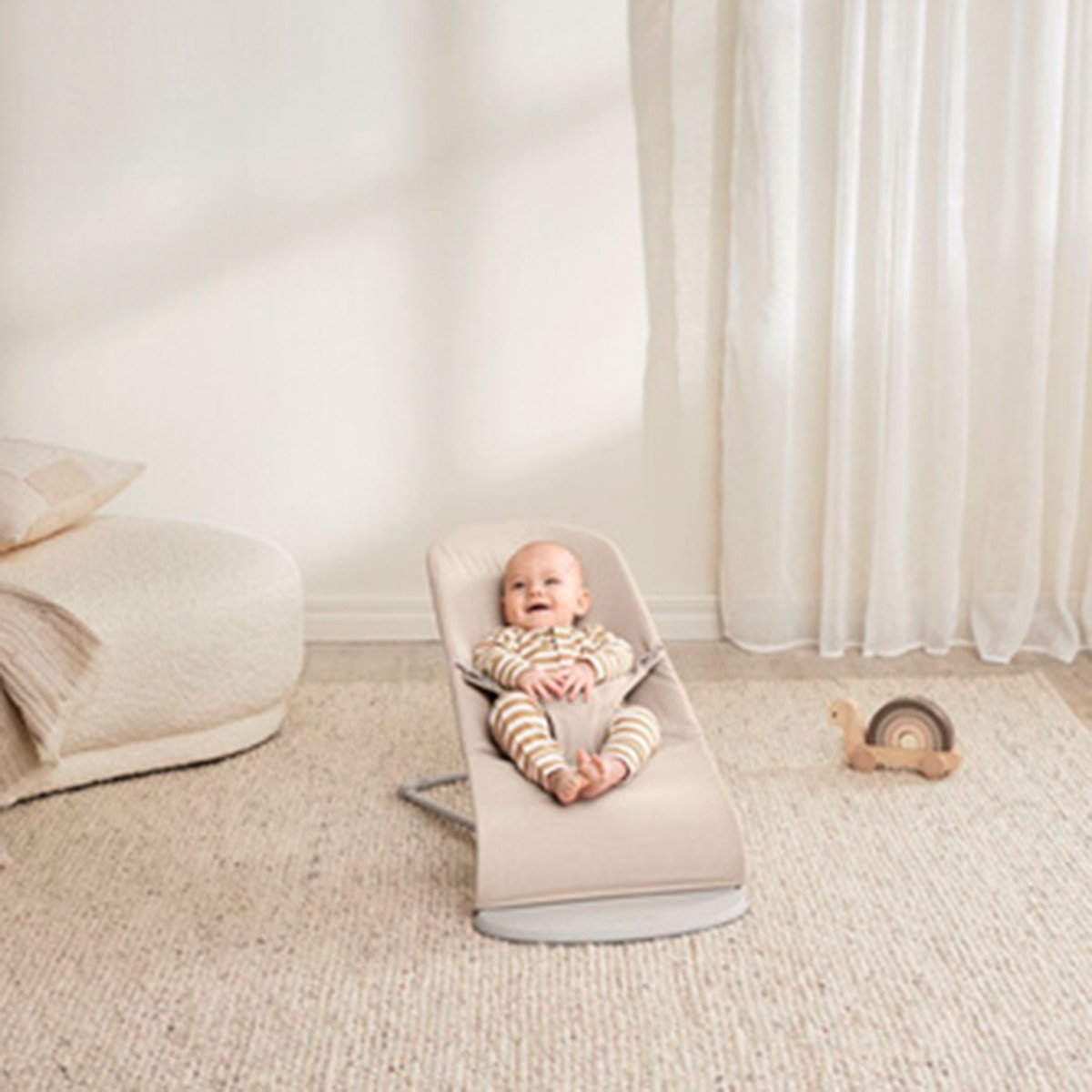 Imagen 5 de Hamaca Bliss BabyBjörn tejido Woven melange - Beige Beige Sierra