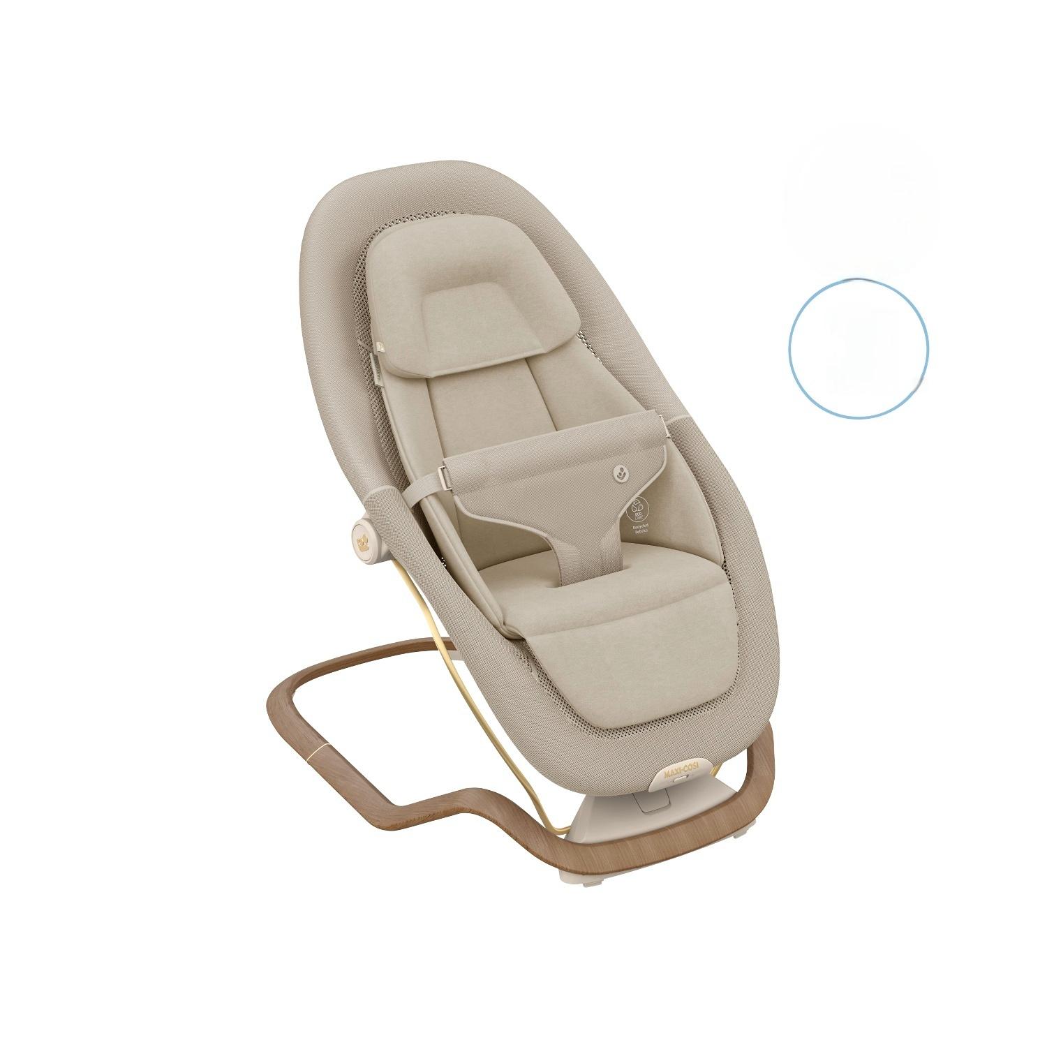 Espreguiçadeira de Baloiço DOVE PRO, Posição Inferior 0-7 kg, Posição Superior <15 kg, 0-3 Anos Bege-5