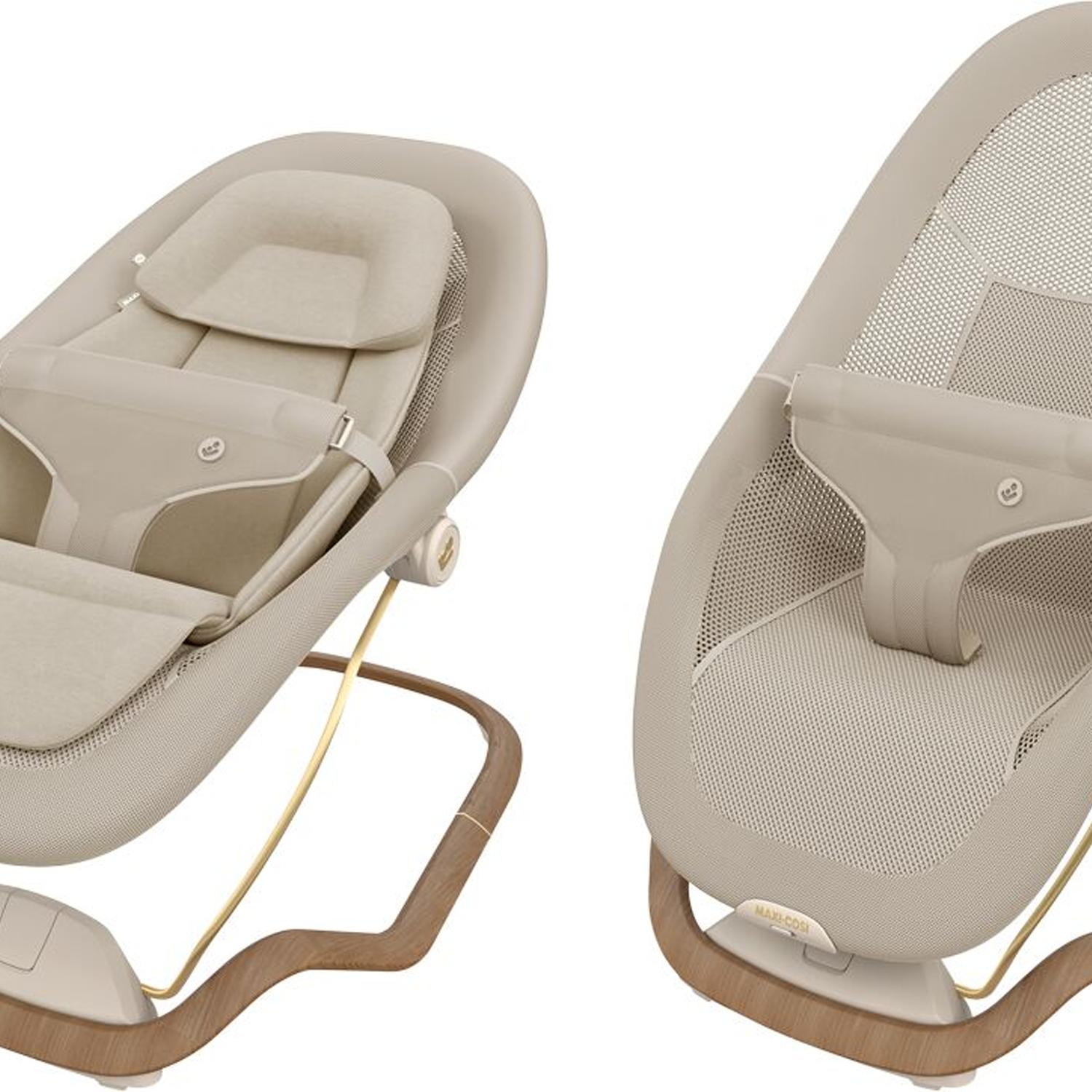 Espreguiçadeira de Baloiço DOVE PRO, Posição Inferior 0-7 kg, Posição Superior <15 kg, 0-3 Anos Bege-10