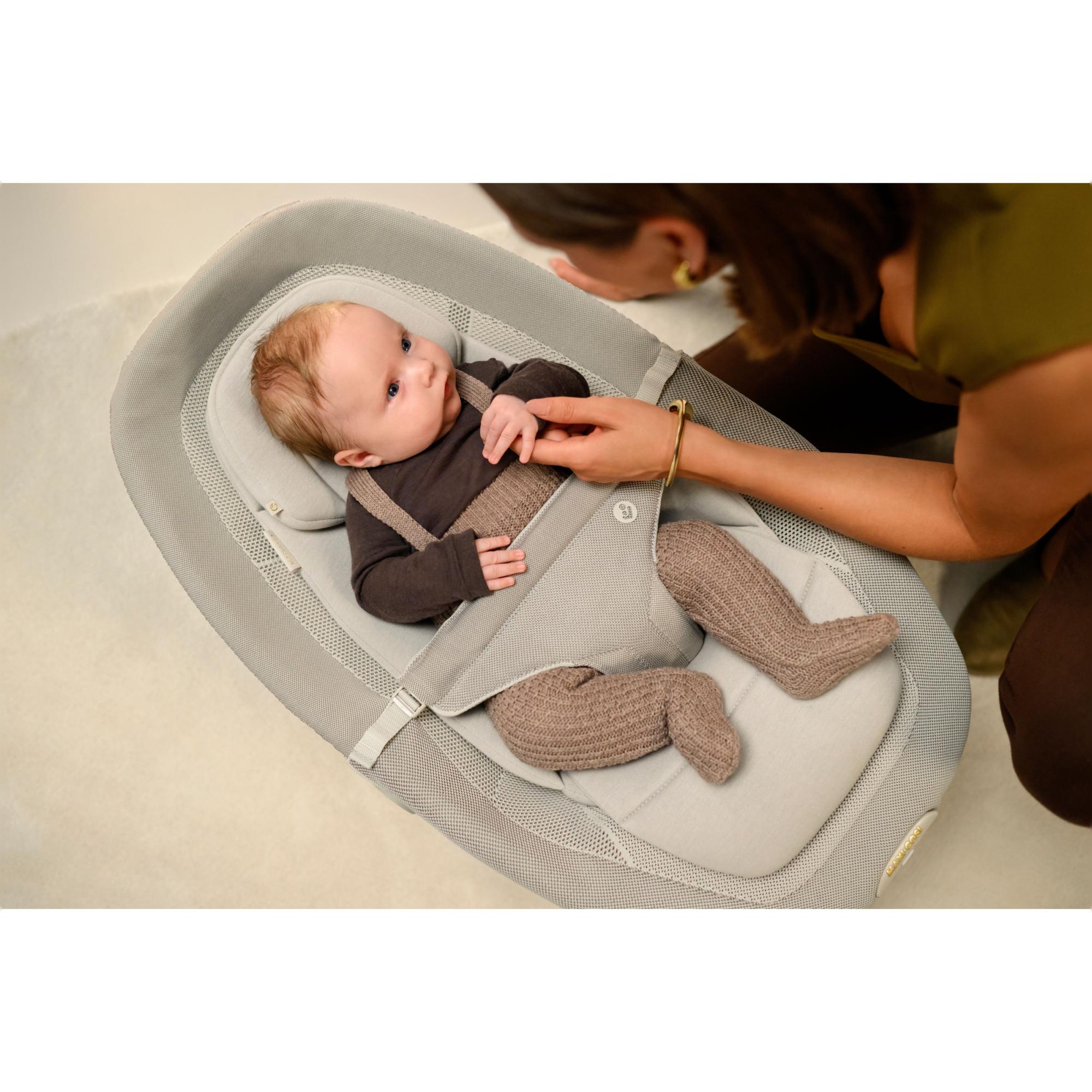 Espreguiçadeira de Baloiço DOVE PRO, Posição Inferior 0-7 kg, Posição Superior <15 kg, 0-3 Anos Bege-13