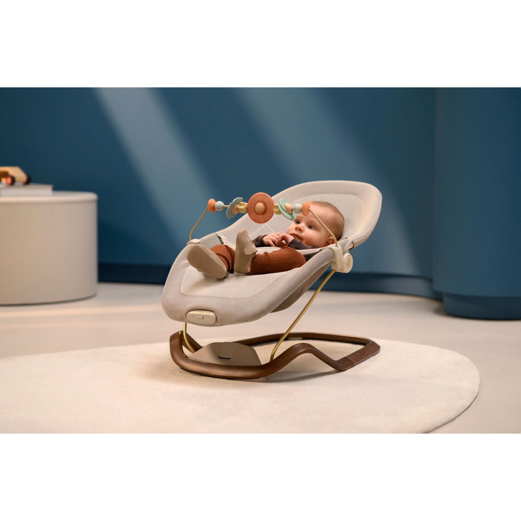 Espreguiçadeira de Baloiço DOVE PRO, Posição Inferior 0-7 kg, Posição Superior <15 kg, 0-3 Anos Bege-18