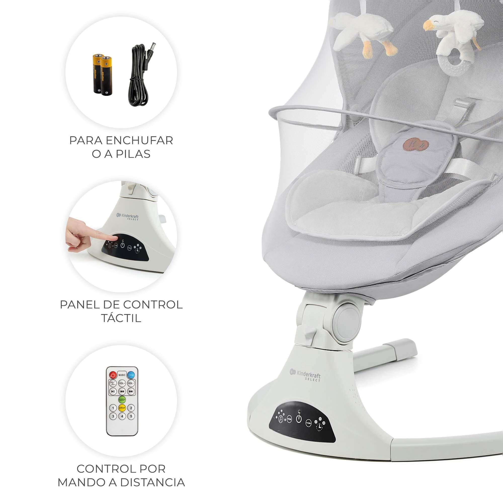 Hamaca de bebé electrónica Kinderkraft TULSY - Gris Gris-5