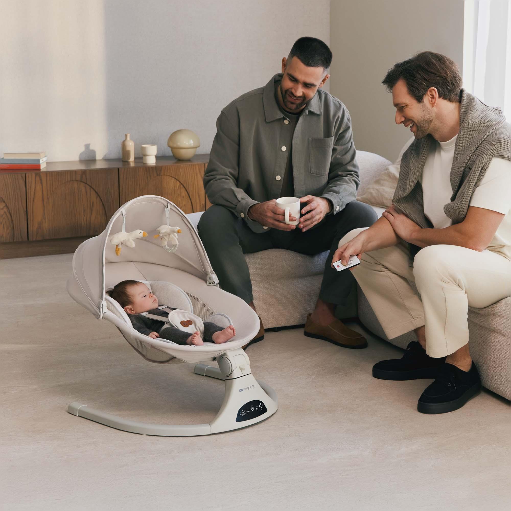 Hamaca de bebé electrónica Kinderkraft TULSY - Gris Gris-6