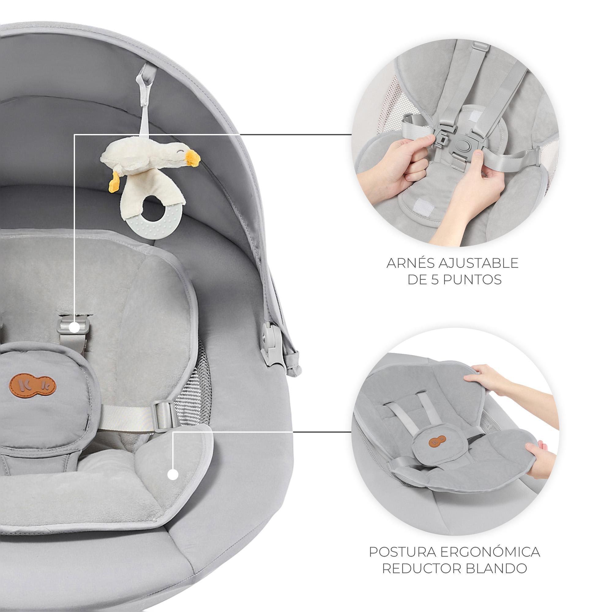 Hamaca de bebé electrónica Kinderkraft TULSY - Gris Gris-9