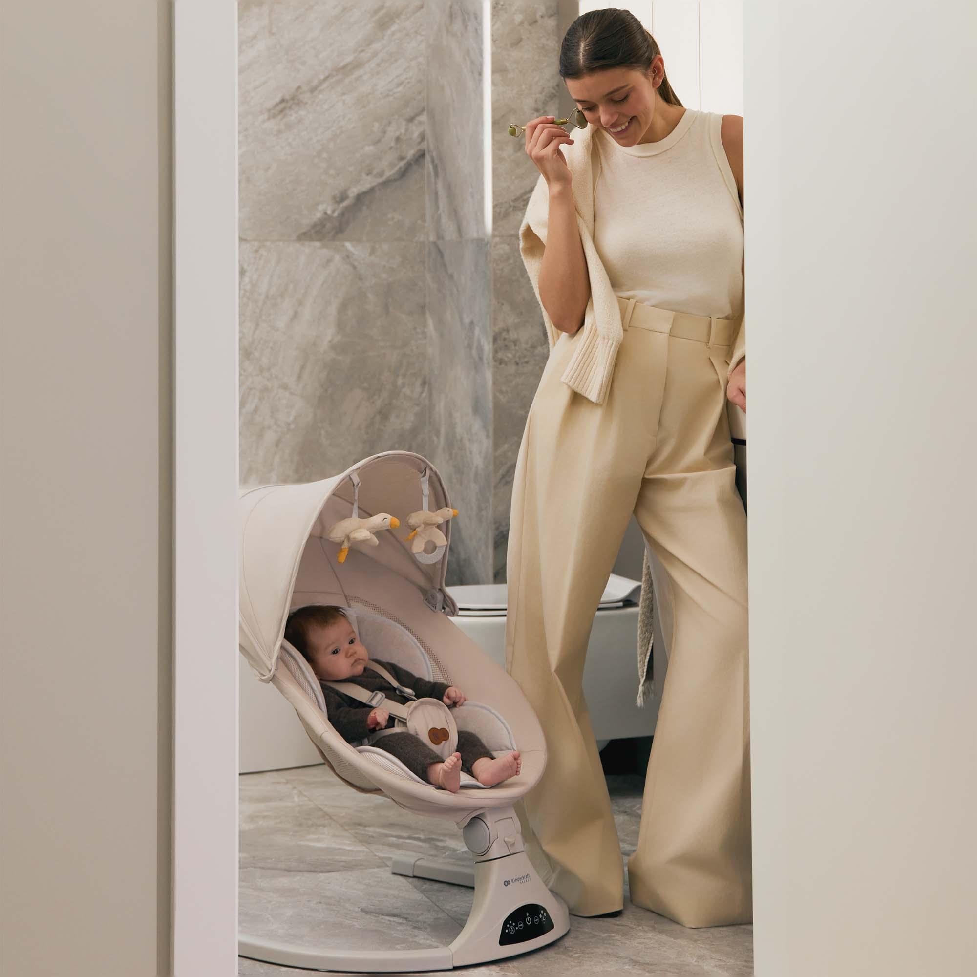 Hamaca de bebé electrónica Kinderkraft TULSY - Gris Gris-10