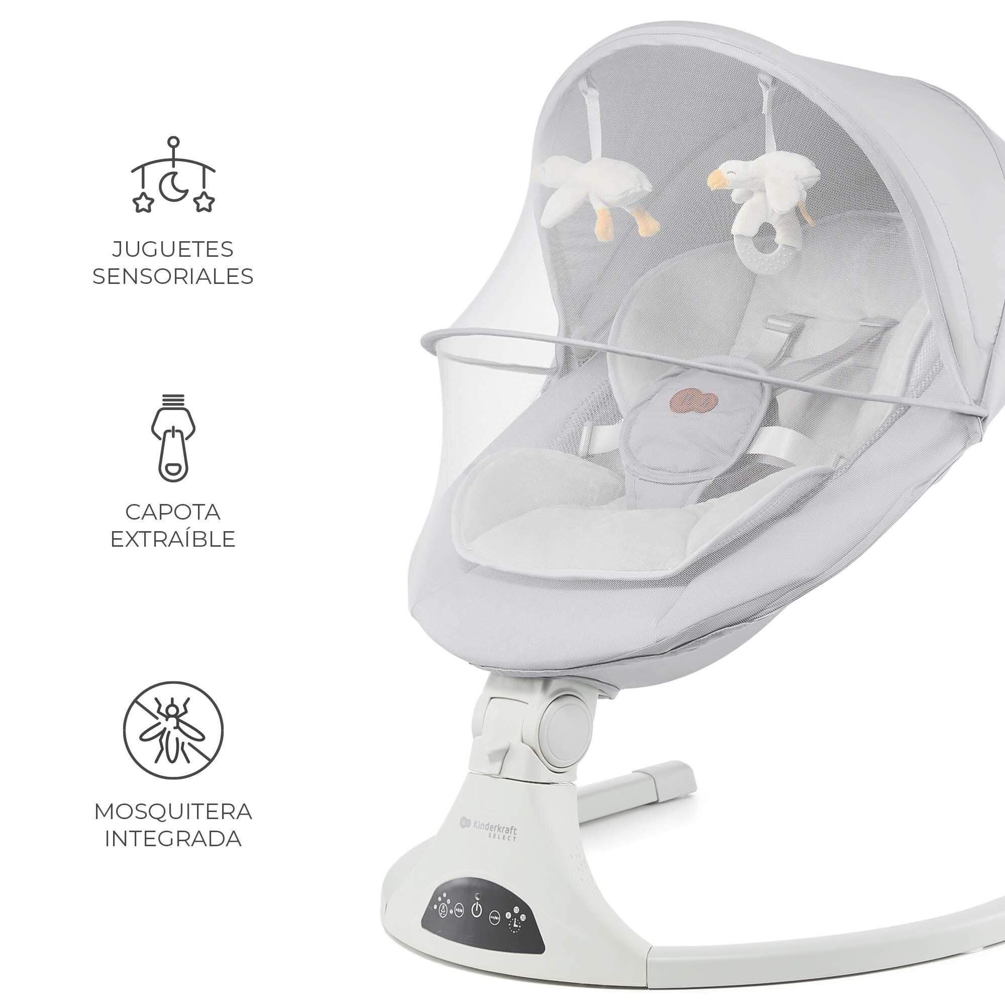 Hamaca de bebé electrónica Kinderkraft TULSY - Gris Gris-11