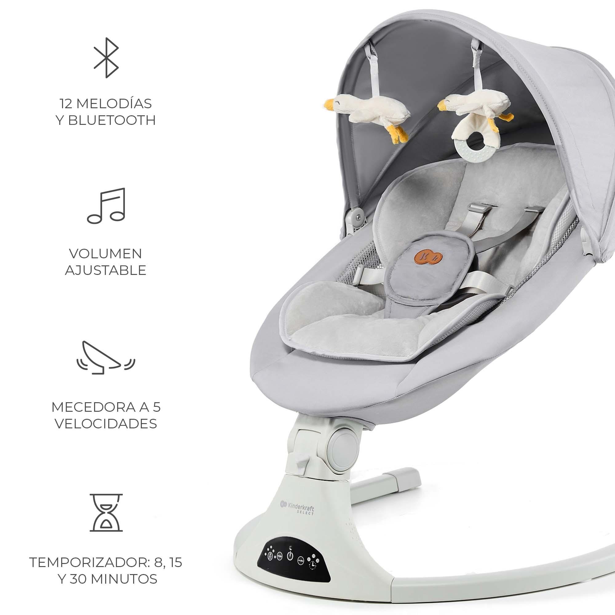 Hamaca de bebé electrónica Kinderkraft TULSY - Gris Gris-12