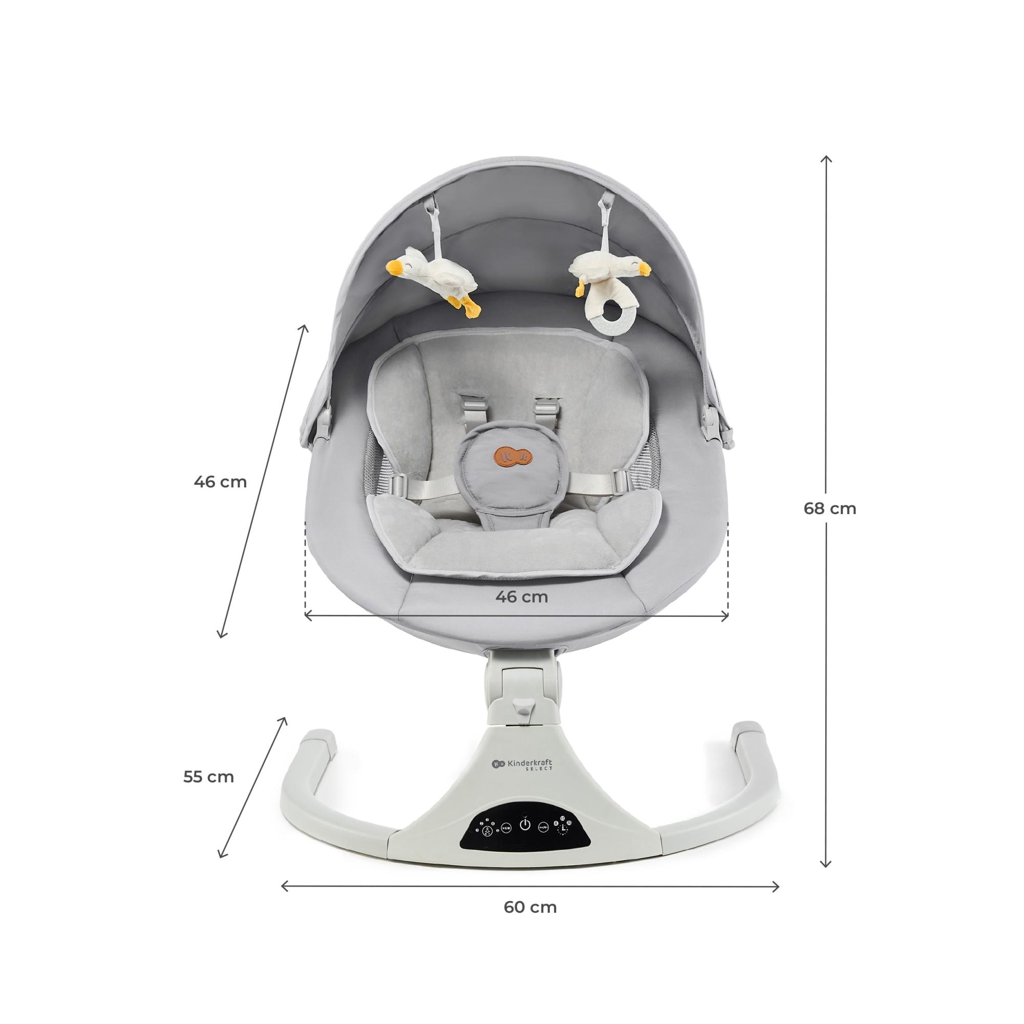 Hamaca de bebé electrónica Kinderkraft TULSY - Gris Gris-15