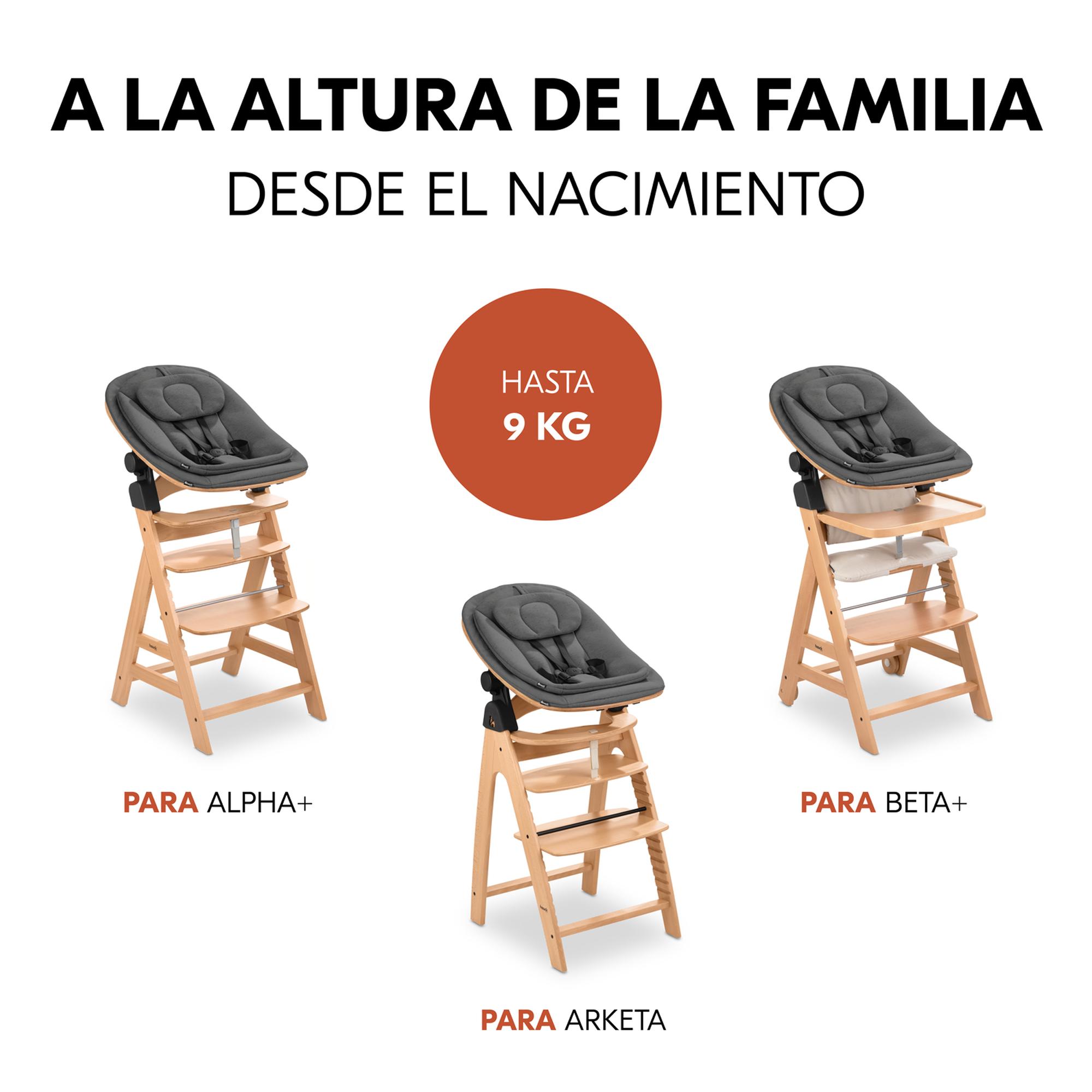Espreguiçadeira para Cadeira de Refeição Evolutiva Eco Deep Grey Cinzento-escuro-4
