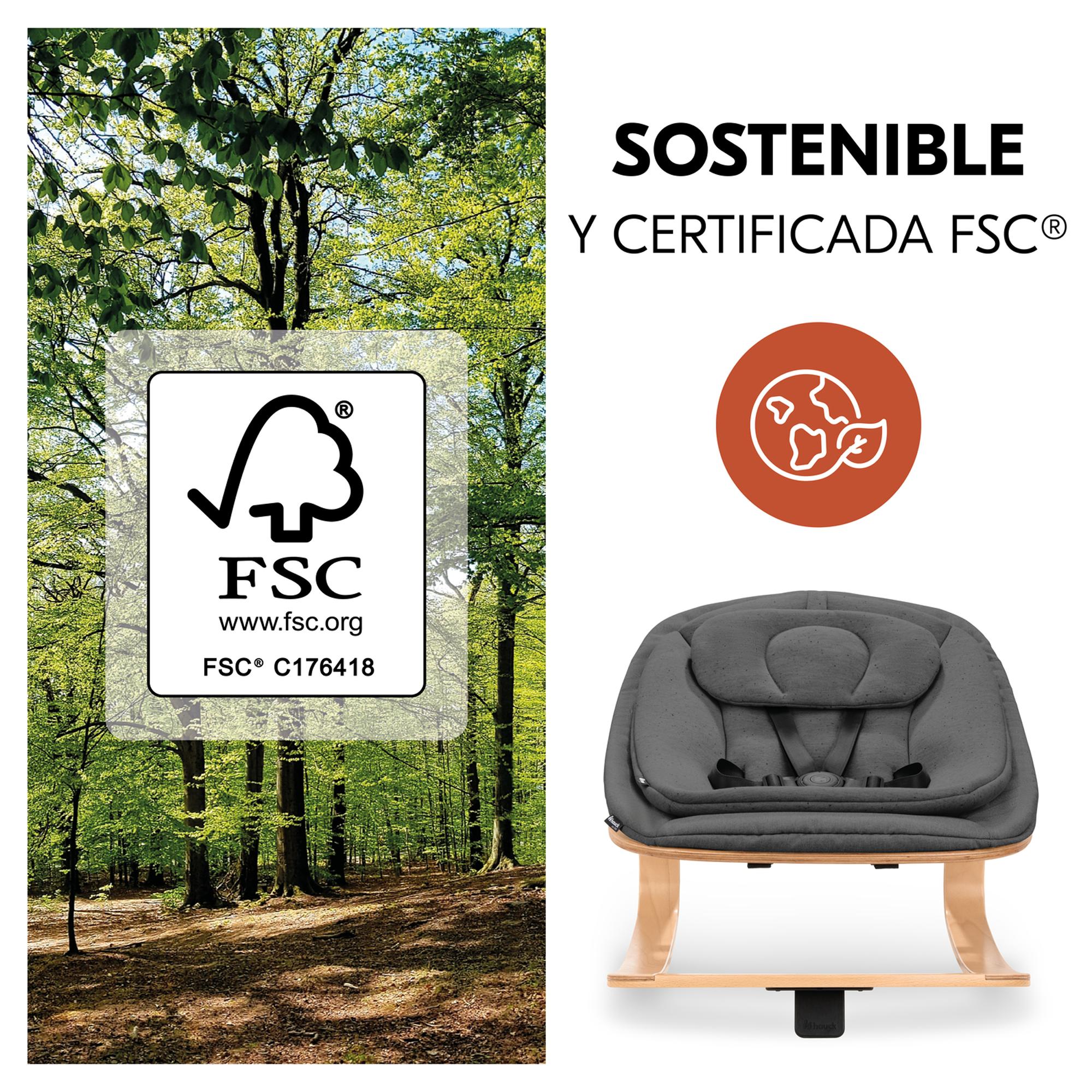 Espreguiçadeira para Cadeira de Refeição Evolutiva Eco Deep Grey Cinzento-escuro-5