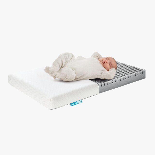 Colchón de Minicuna Ecus Kids Ecus Care Antiplagiocefalia blanco (disponible en varias medidas)