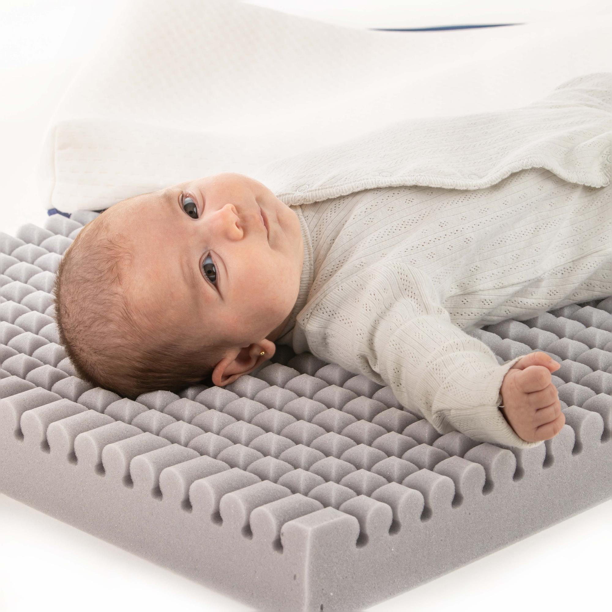 Colchón de Minicuna Ecus Kids Ecus Care Antiplagiocefalia blanco (disponible en varias medidas) Blanco Blanco-3