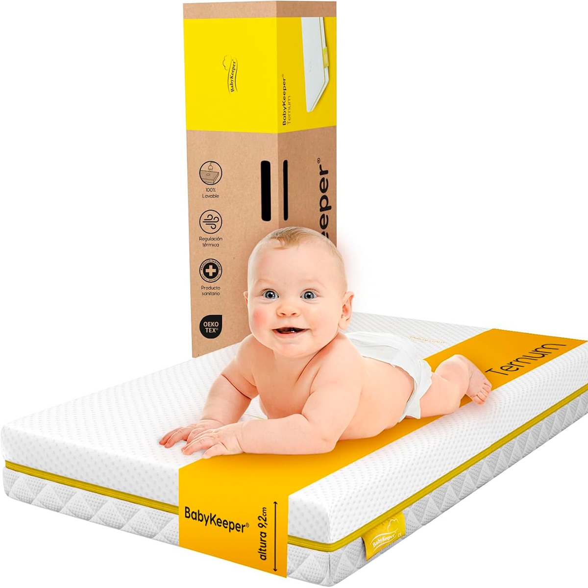 Colchão de Miniberço Babykeeper Ternum Branco-2