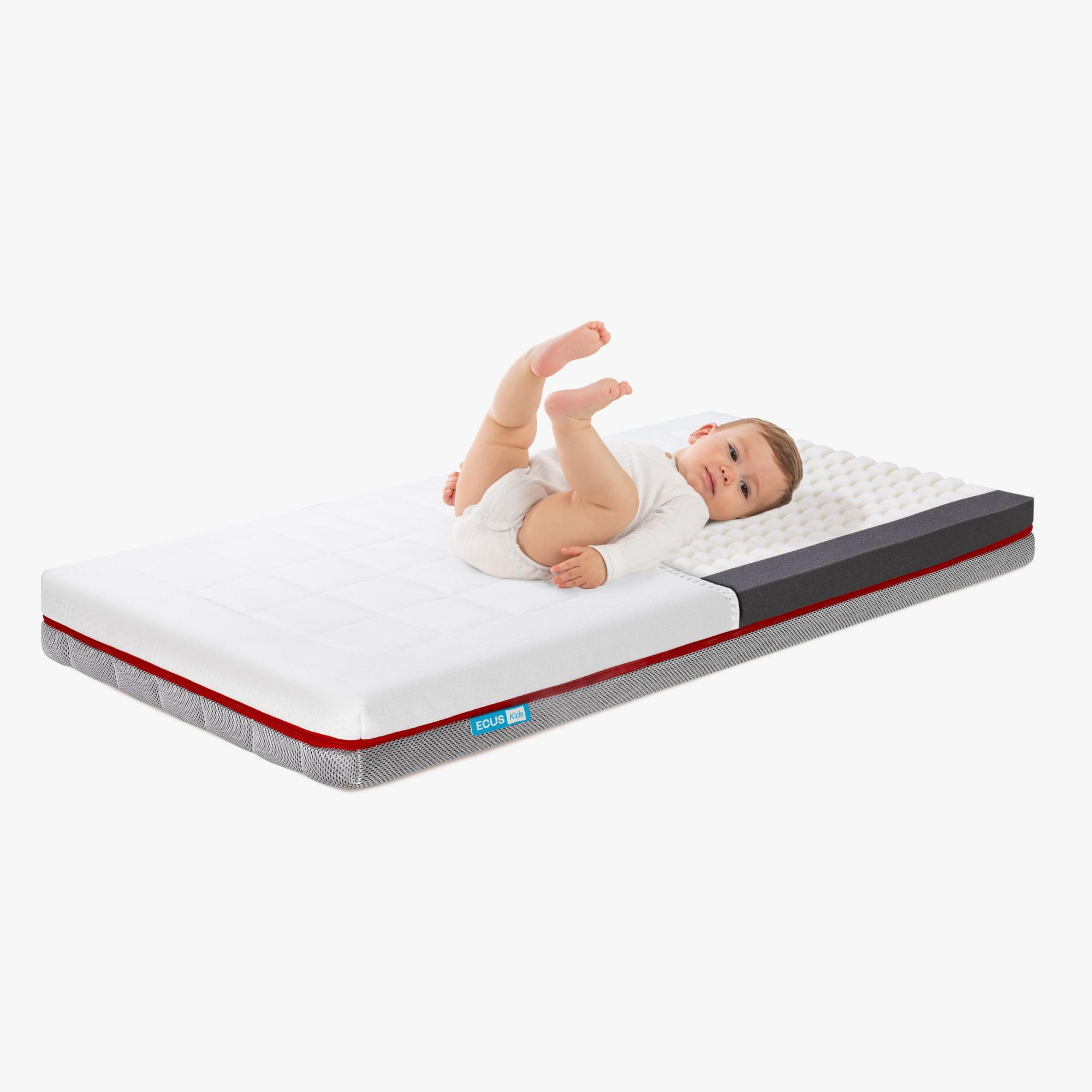 ECUS Kids - Colchón Ecus Kids Pigü Antiplagiocefalia transpirable blanco (disponible en varias medidas).