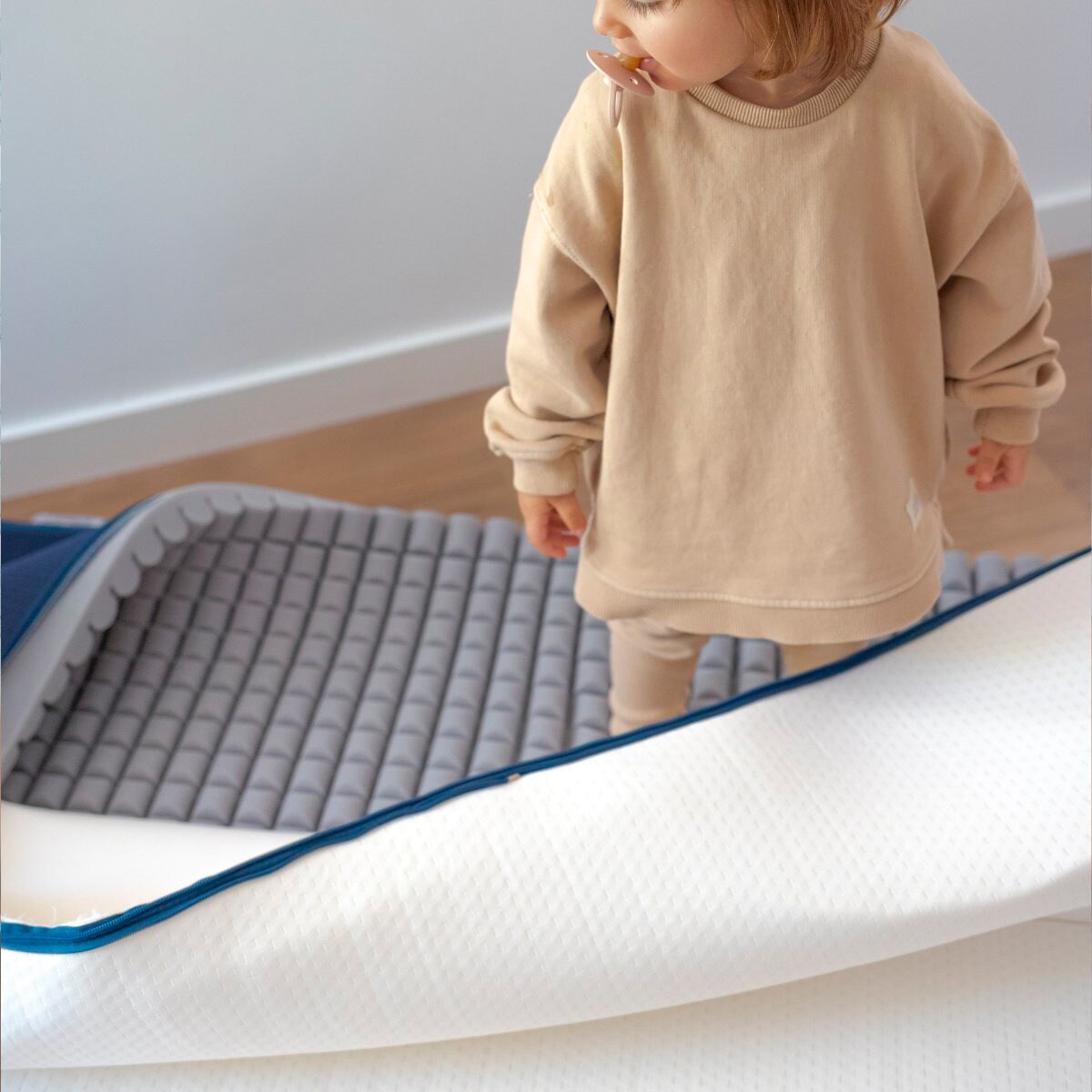 Colchón para Cuna Ecus Kids Care Antiplagiocefalia (disponible en varias medidas) - Blanco Blanco-6
