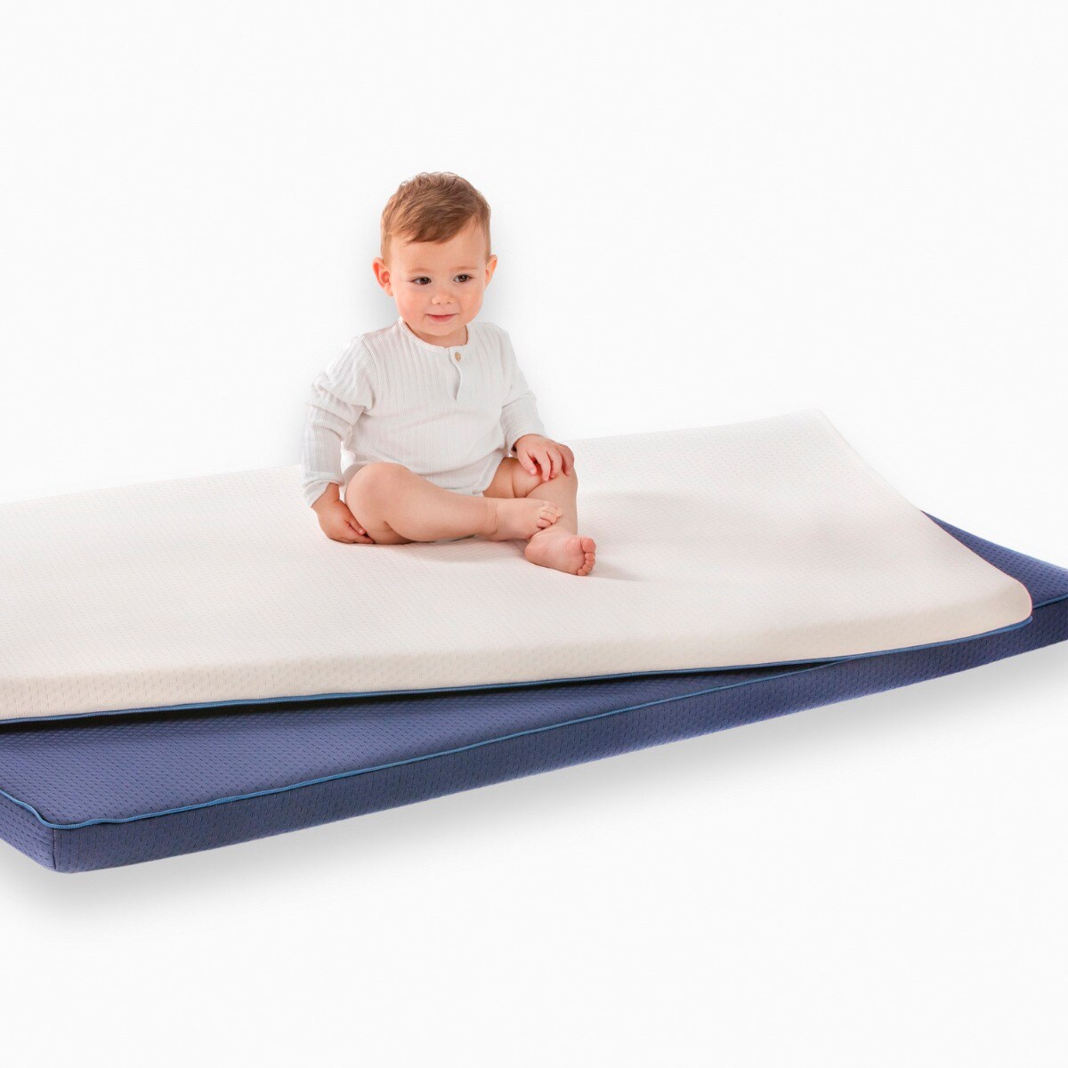 Colchón para Cuna Ecus Kids Care Antiplagiocefalia (disponible en varias medidas) - Blanco Blanco-12