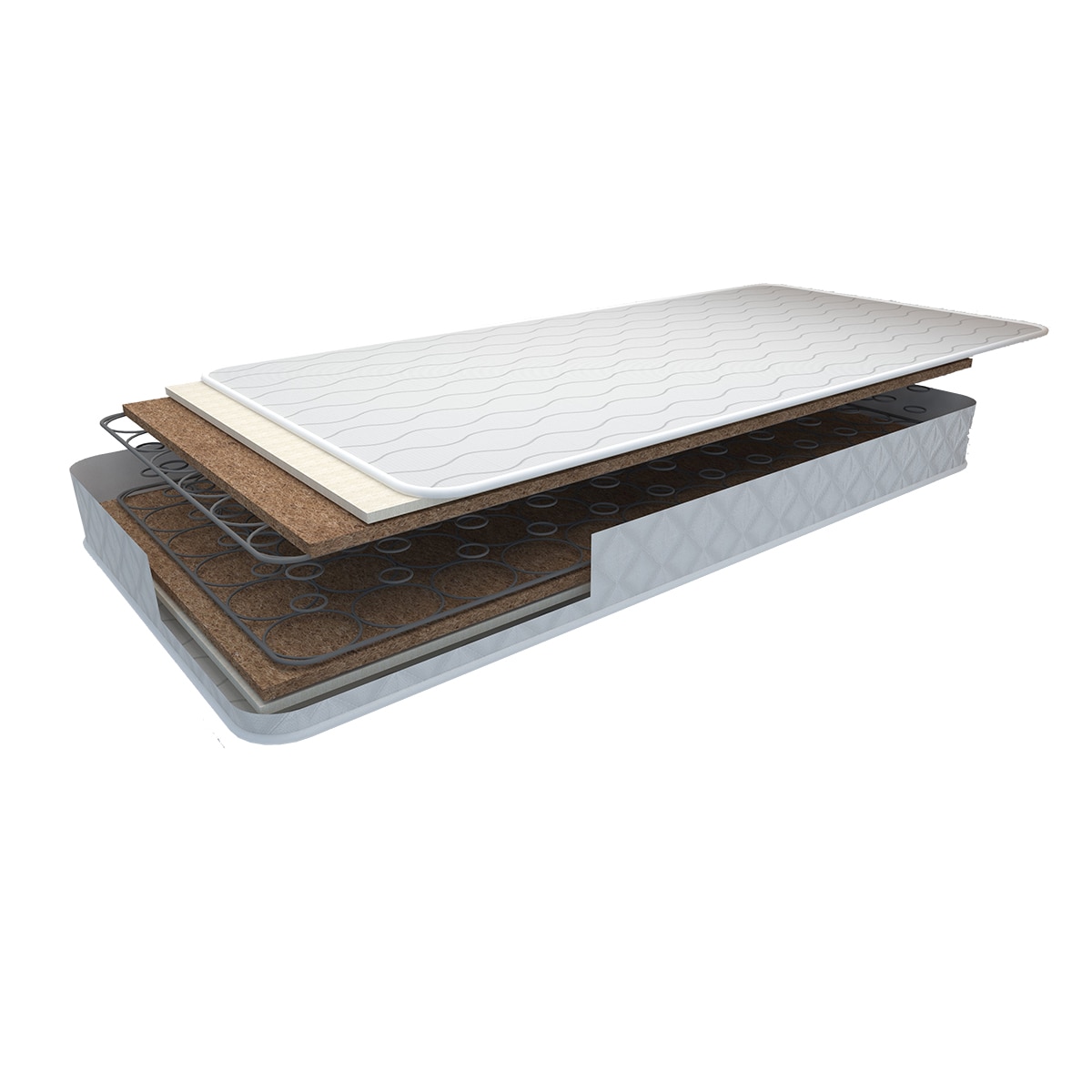 Colchão para Berço de mola viscoelástico branco Branco-2