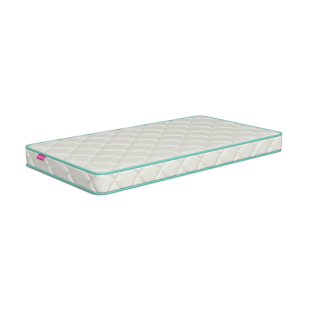 Baby World - Colchón para Cuna Baby World Baby Fresh azul turquesa -blanco.