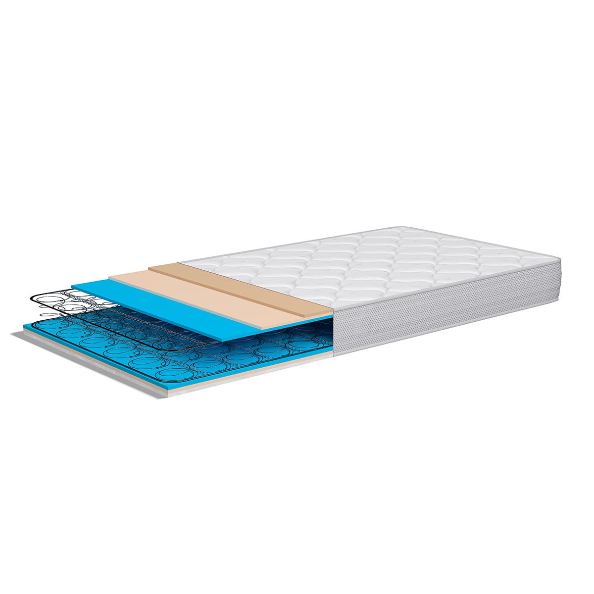 Colchão para Berço Visco Spring - Bege/Branco Bege / Branco-2