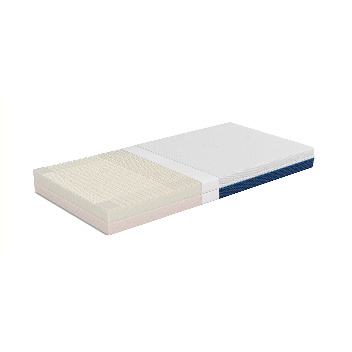 Colchão para Berço Safe Care - Azul-Marinho/Branco Branco / Azul-marinho-2