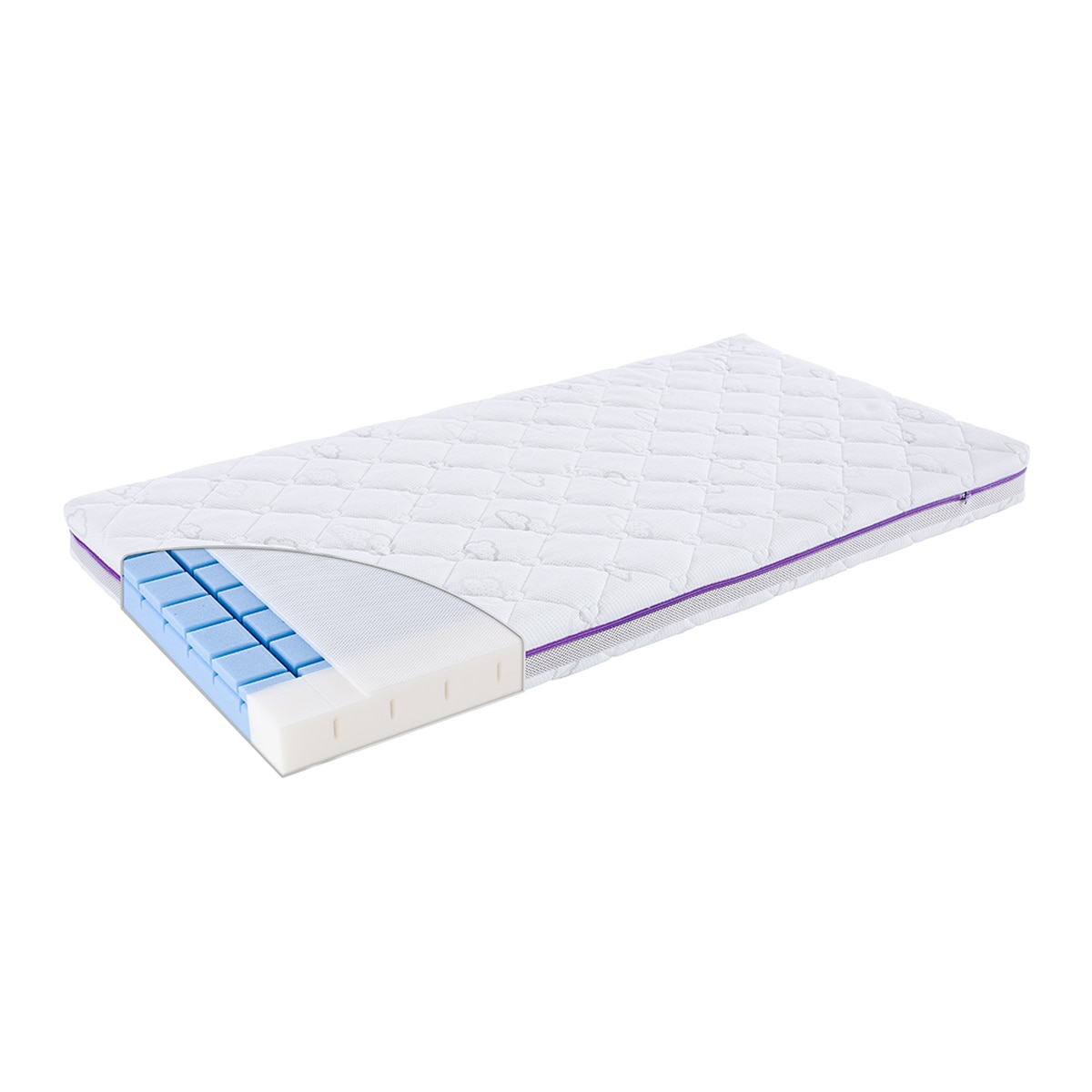 Colchão de Berço "Mar de Nuvens" - 57x117 Branco-1