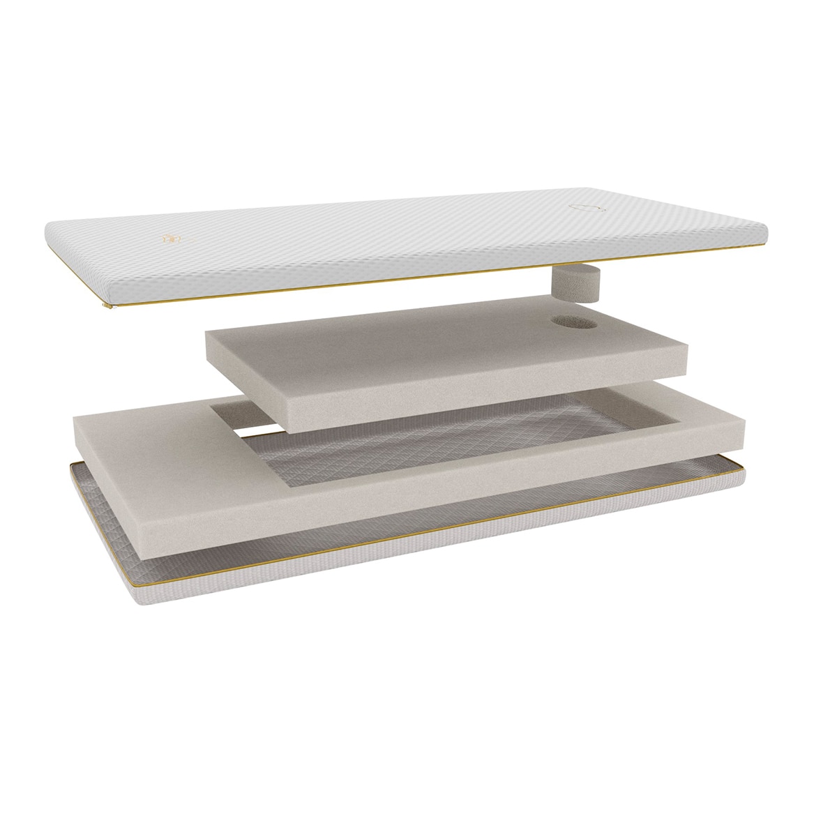 Colchón de cuna y minicuna 2 en 1 Babykeeper Ternum Blanco Blanco-8