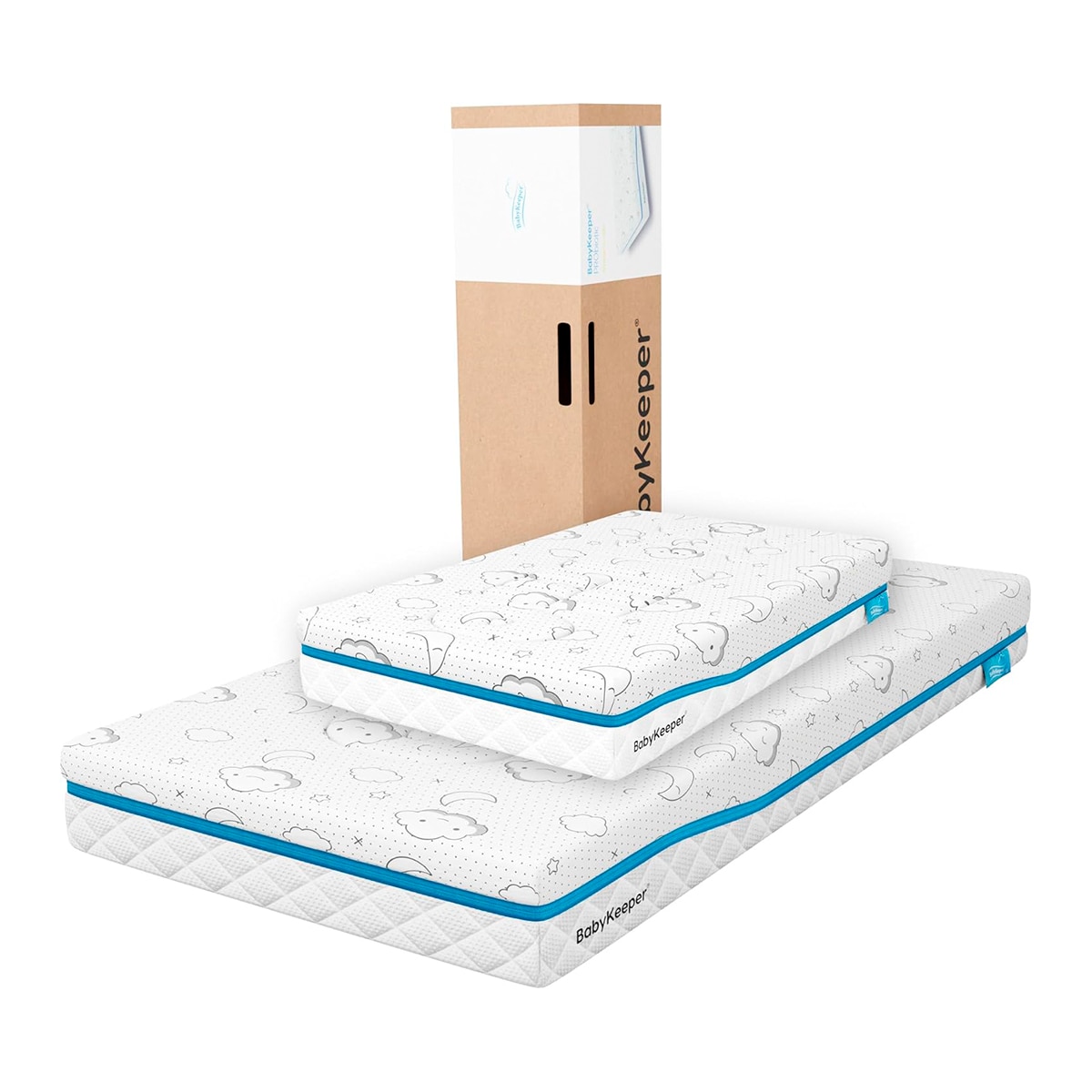 Colchão de Berço e Mini Berço 2 em 1 Probiotics Branco-1