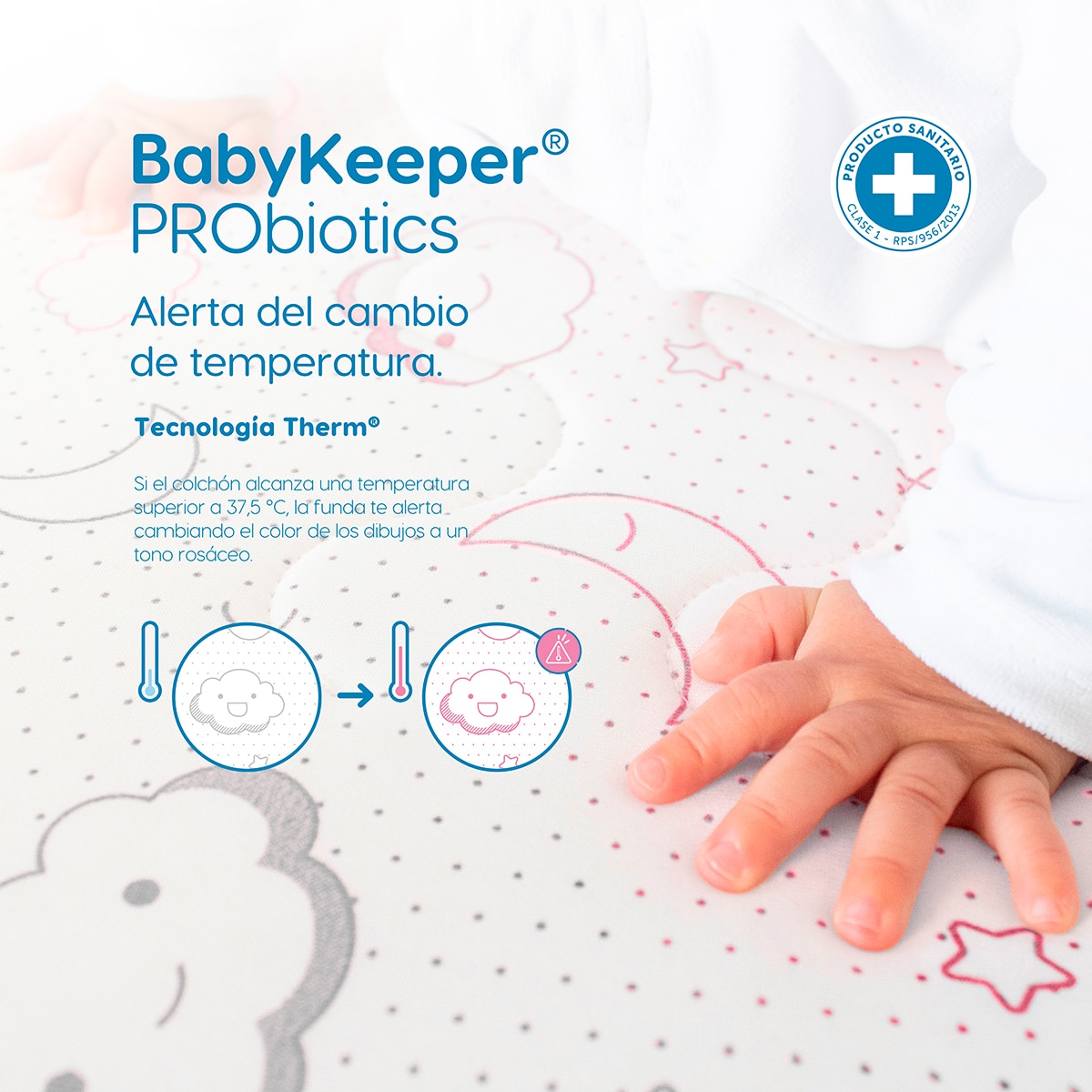 Colchão de Berço e Mini Berço 2 em 1 Probiotics Branco-5
