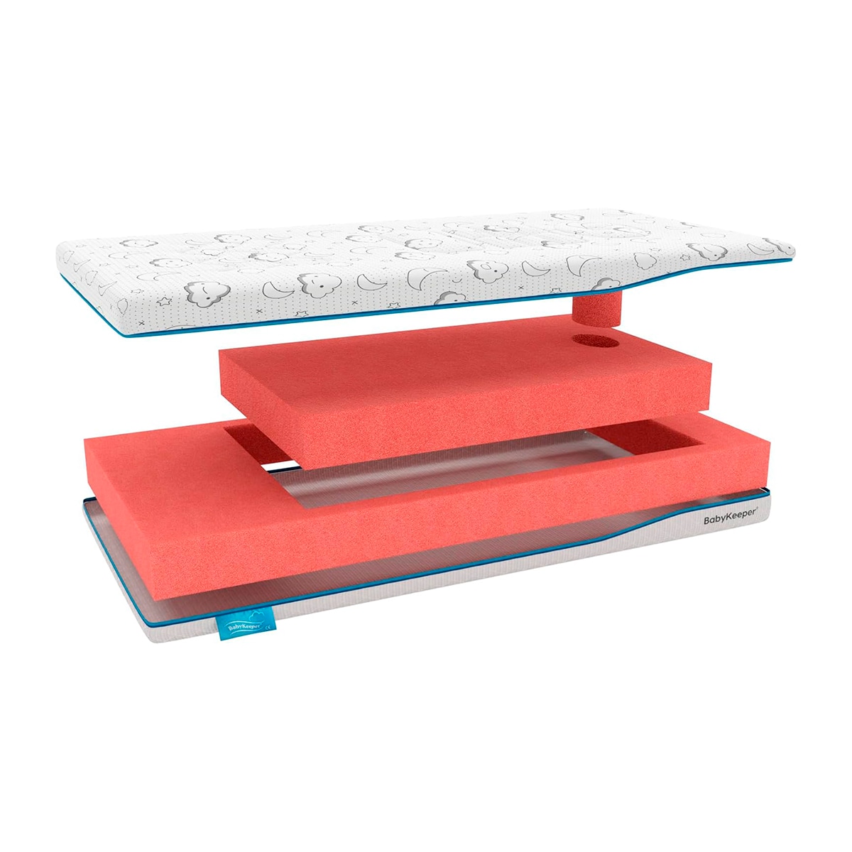 Colchão de Berço e Mini Berço 2 em 1 Probiotics Branco-9