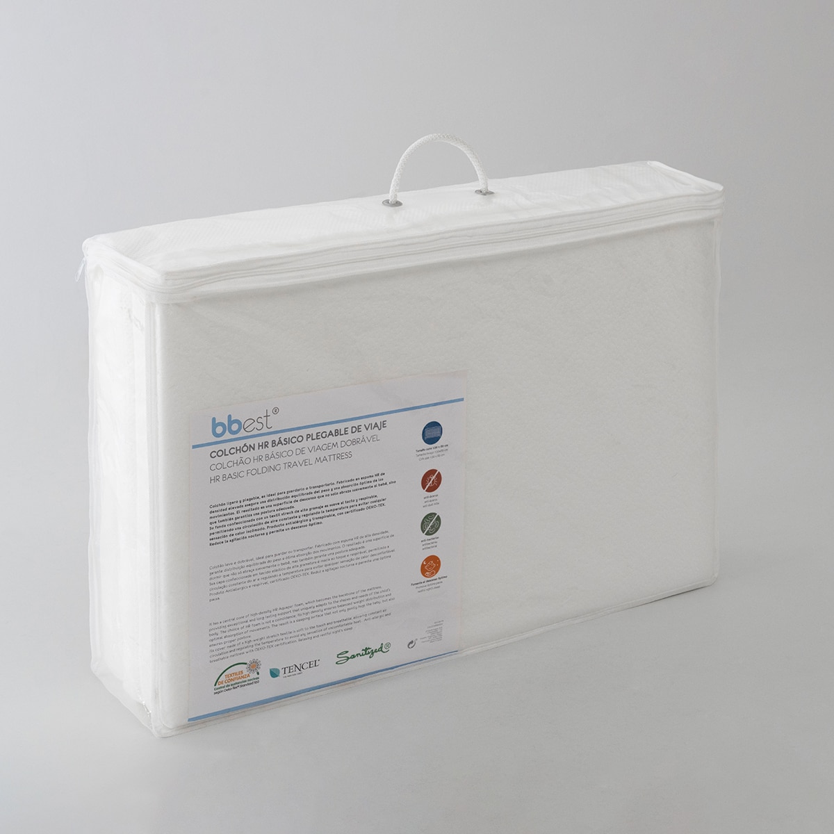 Colchão de Viagem Dobrável com Núcleo de HR Aquapur Branco-5